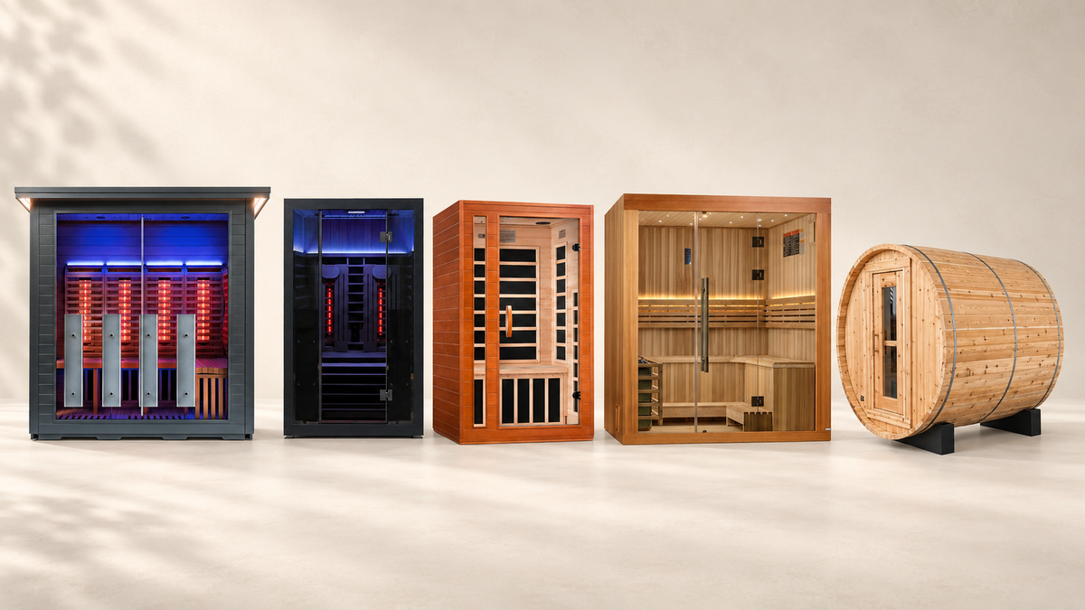Editorial comparison of five infrared and traditional home sauna models