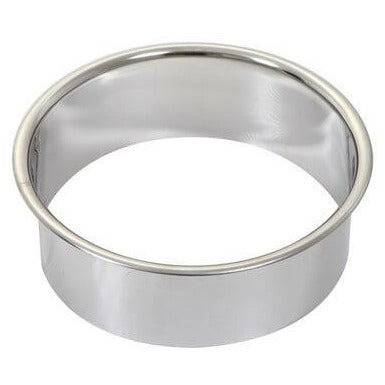 Harvia Cilindro Embedding Flange for 6 & 8kW Sauna Heaters, product photo of the round stainless steel flange alone on a white background.