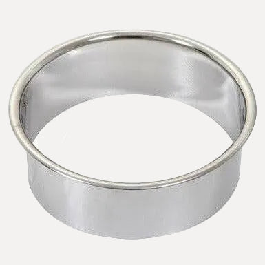 Harvia Cilindro Embedding Flange for 11kW Sauna Heaters, stainless steel ring shown at an angle on a white background