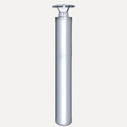 Harvia WHP1500 Stainless Steel Sauna Chimney, full length pipe with round cap, on a white background