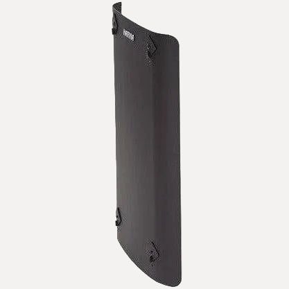 Harvia WL400 M3 Protective Sheath, Side, angled view of the black curved panel with clip fasteners on a white background