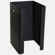 Harvia WL580 Linear 22 ES Protective Sheath, Side and Rear, angled view of the black three-sided metal heater guard on a white background