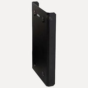 Harvia WL525 Linear 22 Protective Sheath, Side, angled view of the black panel with mounting holes on a white background