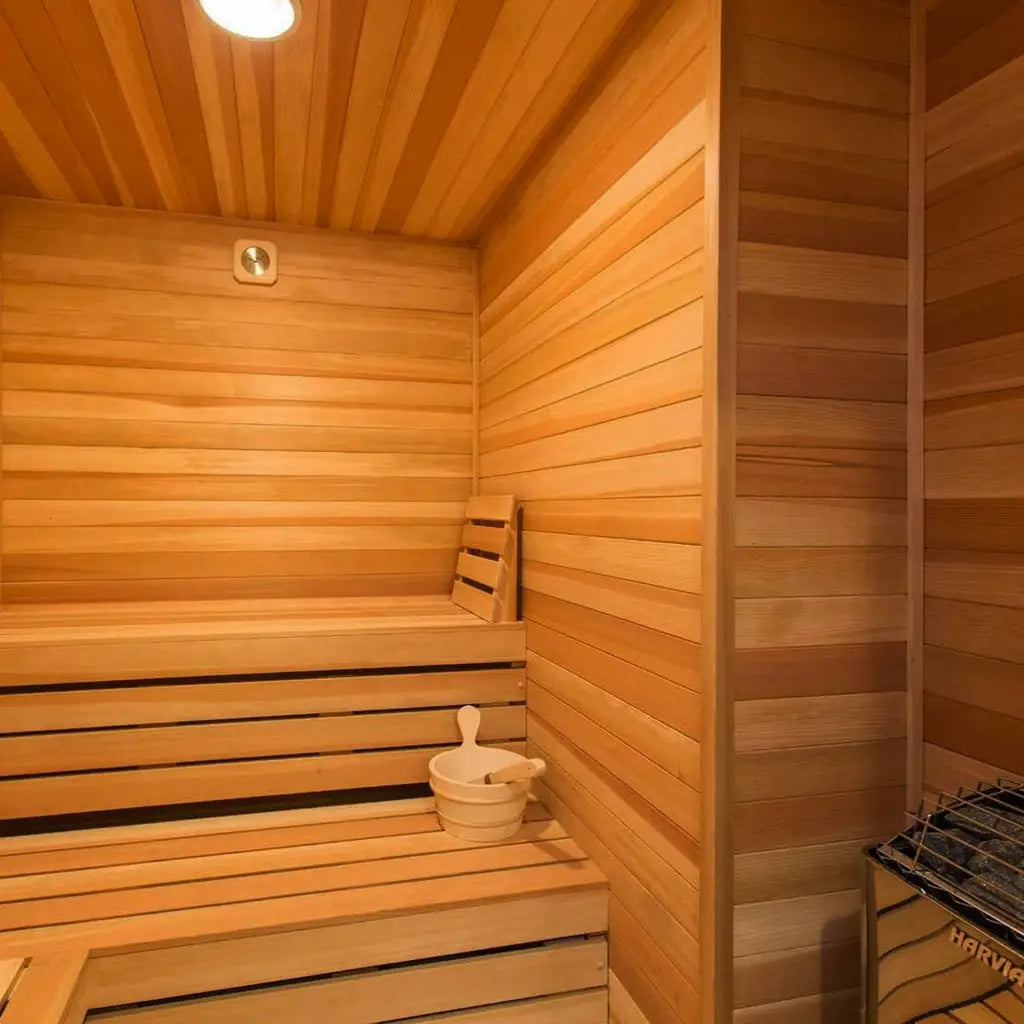 Custom Indoor Sauna Room interior detail