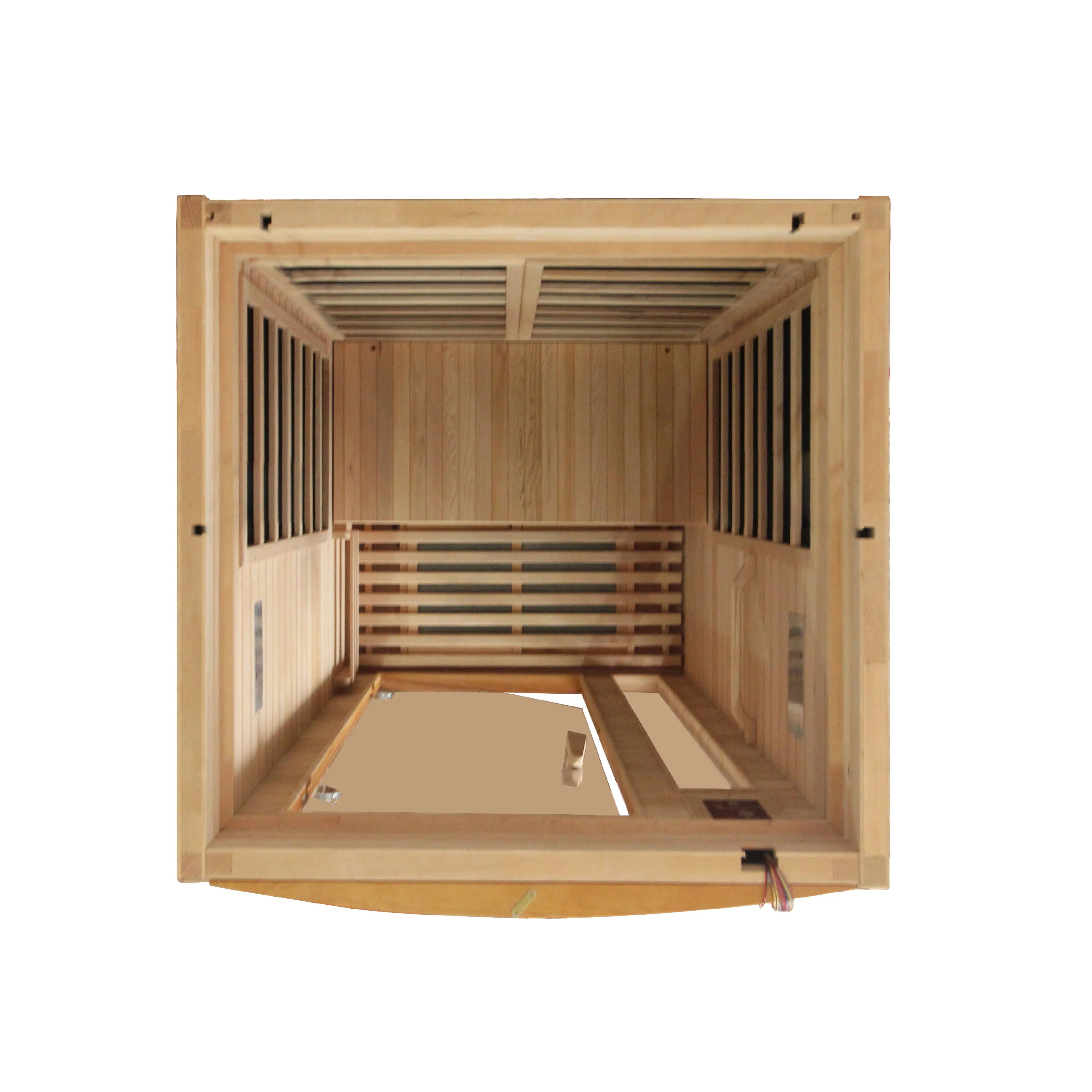 Golden Designs Dynamic Barcelona Elite ultra low EMF infrared sauna rear and side panel view