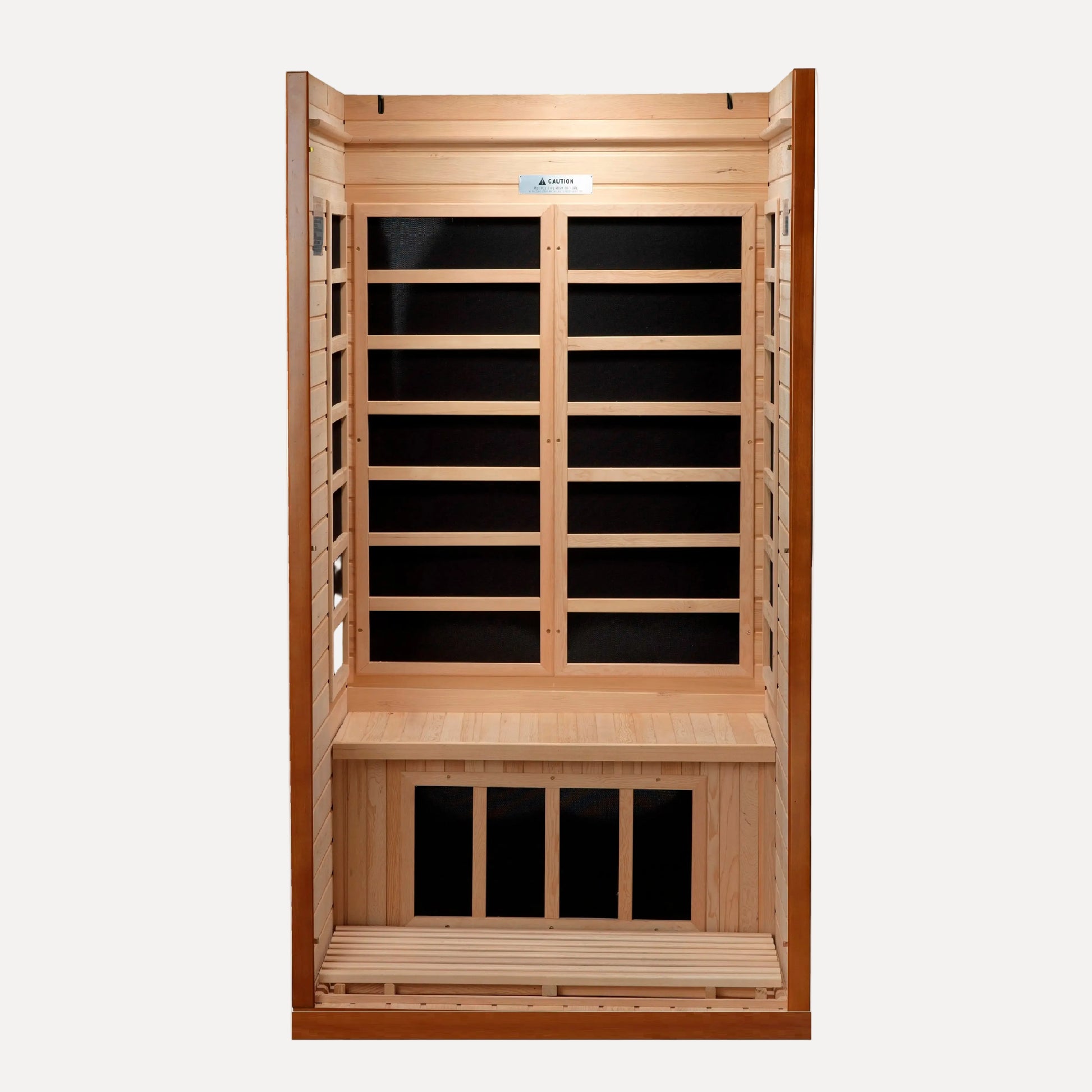 Golden Designs Dynamic Barcelona Elite ultra low EMF infrared sauna with tempered glass front door