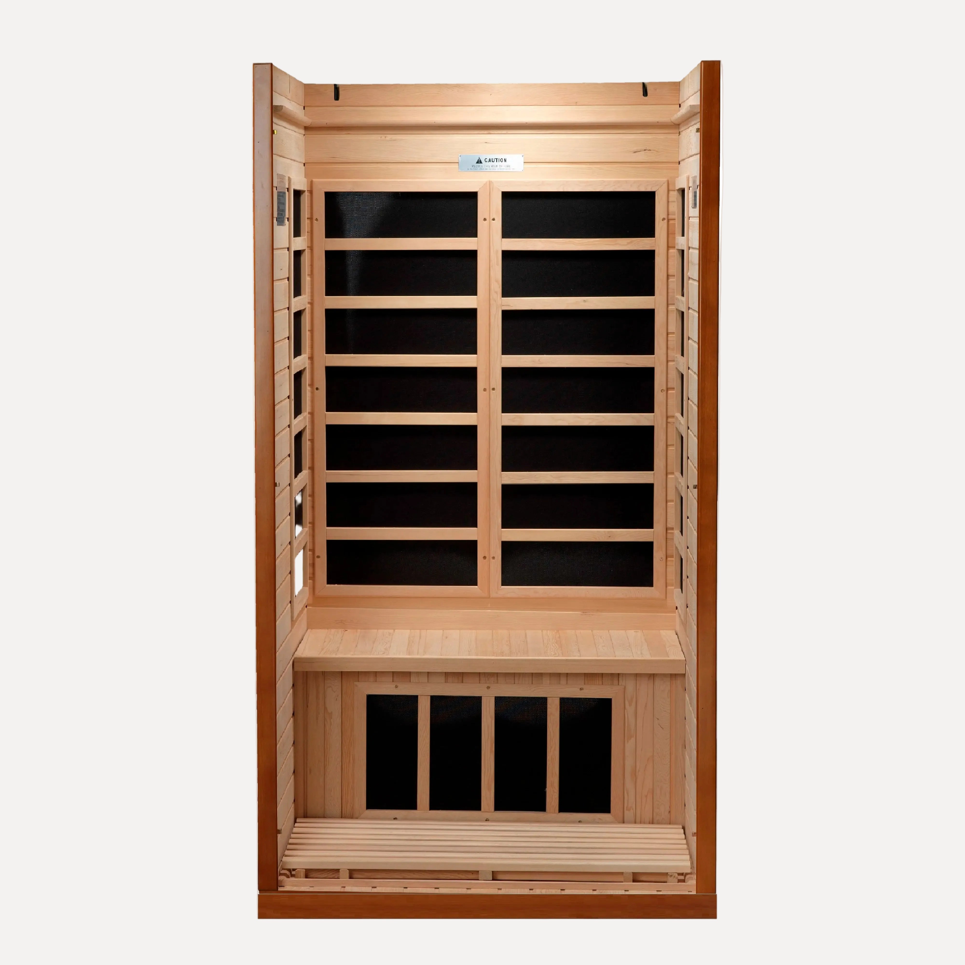 Golden Designs Dynamic Barcelona Elite ultra low EMF infrared sauna with tempered glass front door