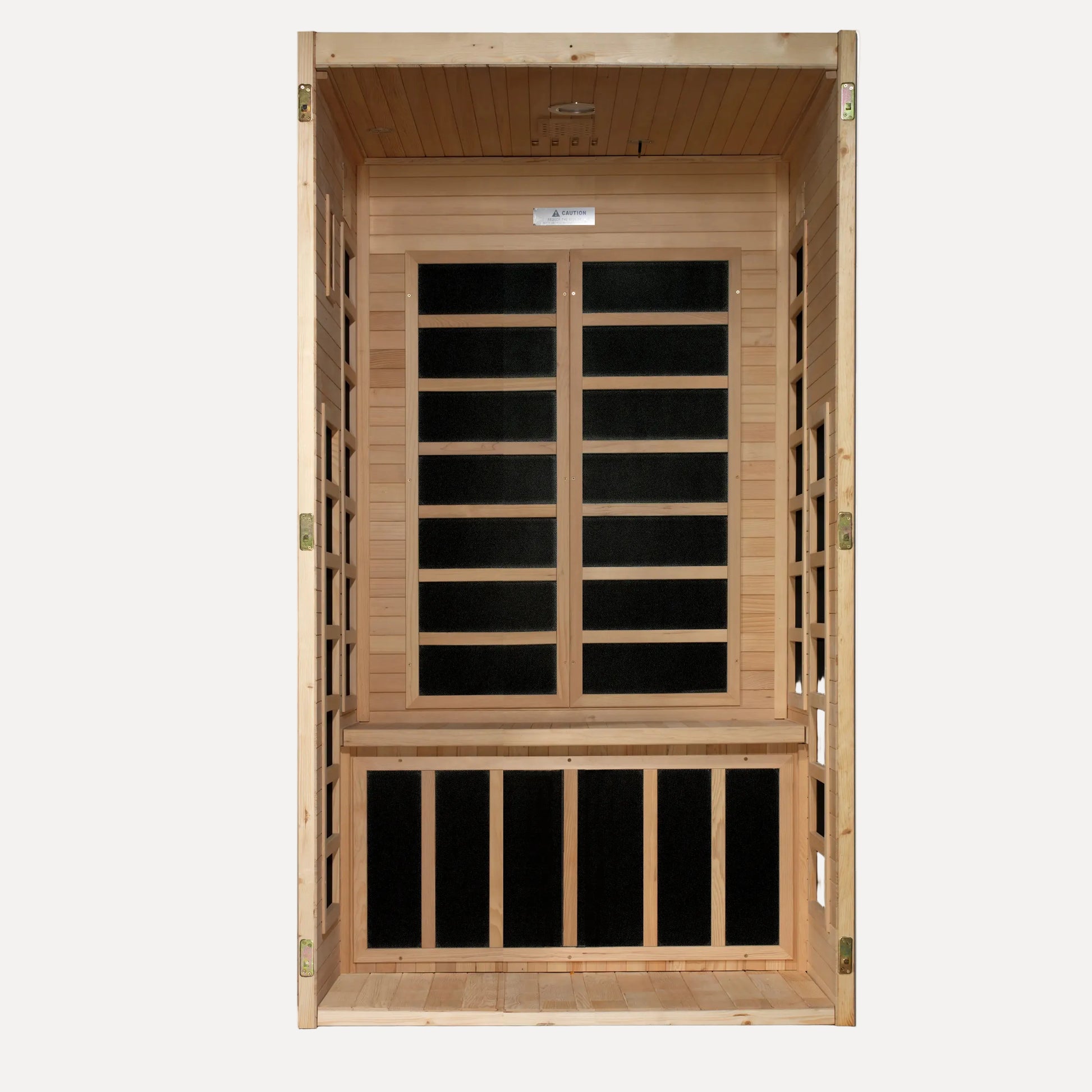 Golden Designs Dynamic Gracia Elite ultra low EMF infrared sauna rear and side panel view