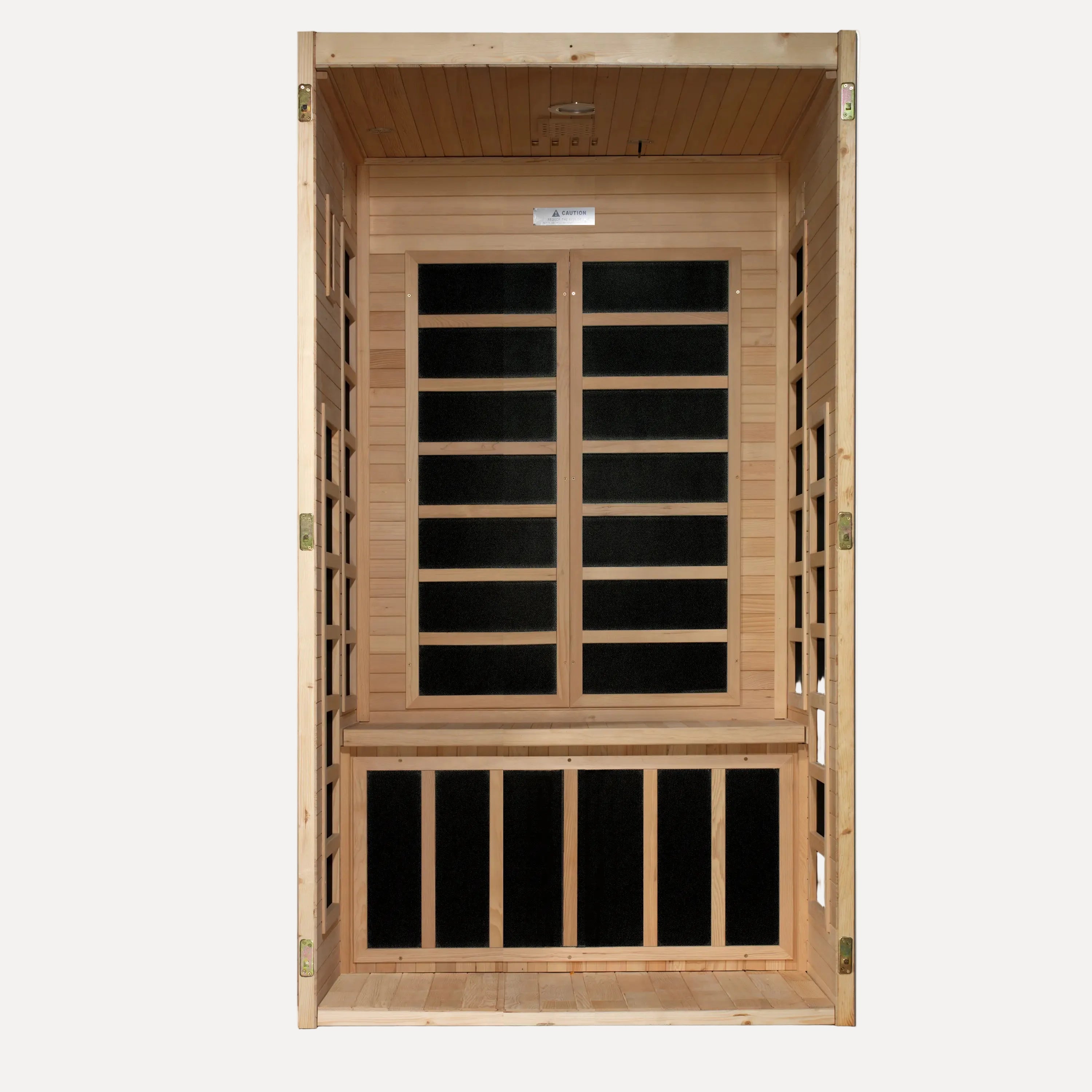 Golden Designs Dynamic Gracia Elite ultra low EMF infrared sauna rear and side panel view