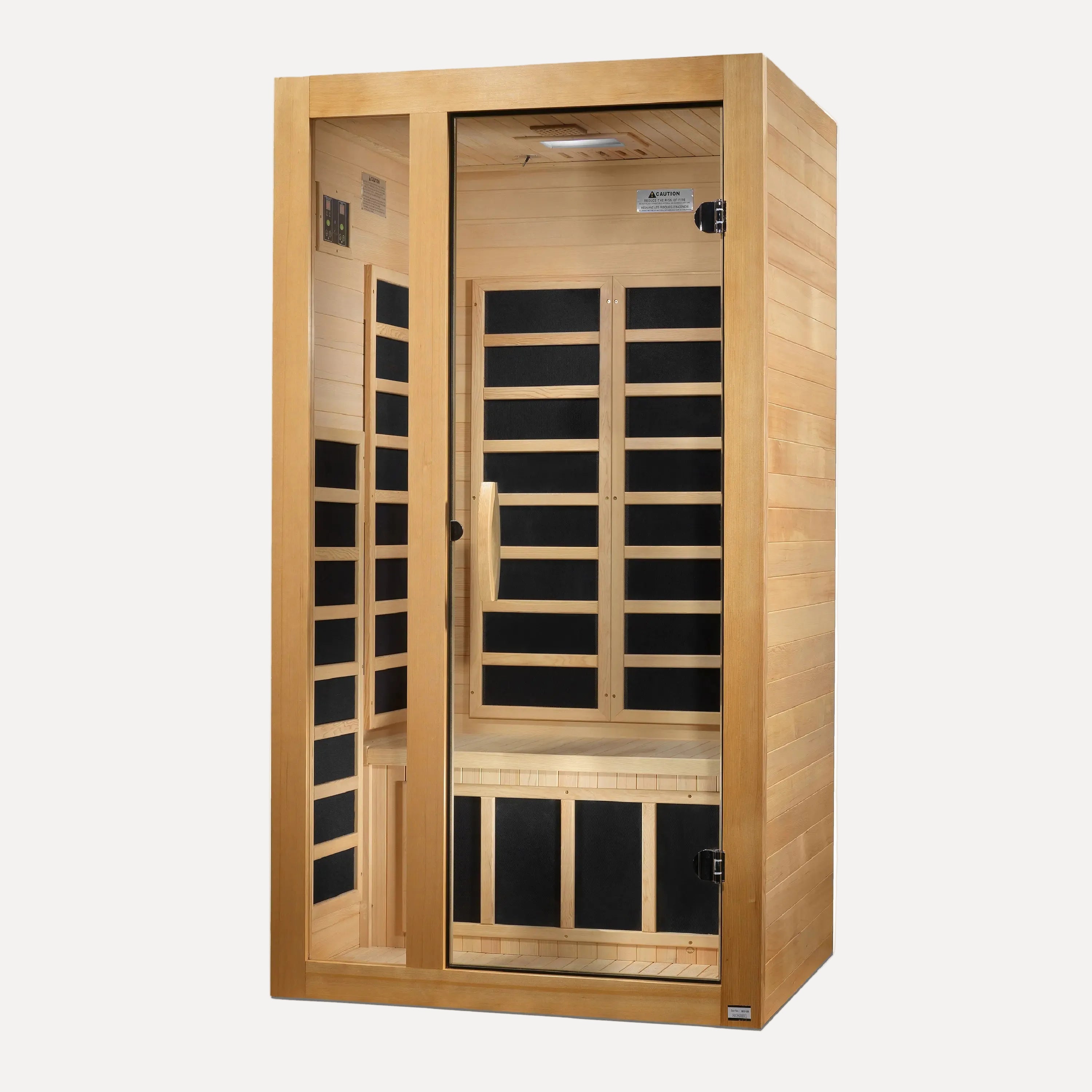 Golden Designs Dynamic Gracia Elite ultra low EMF infrared sauna with tempered glass front door