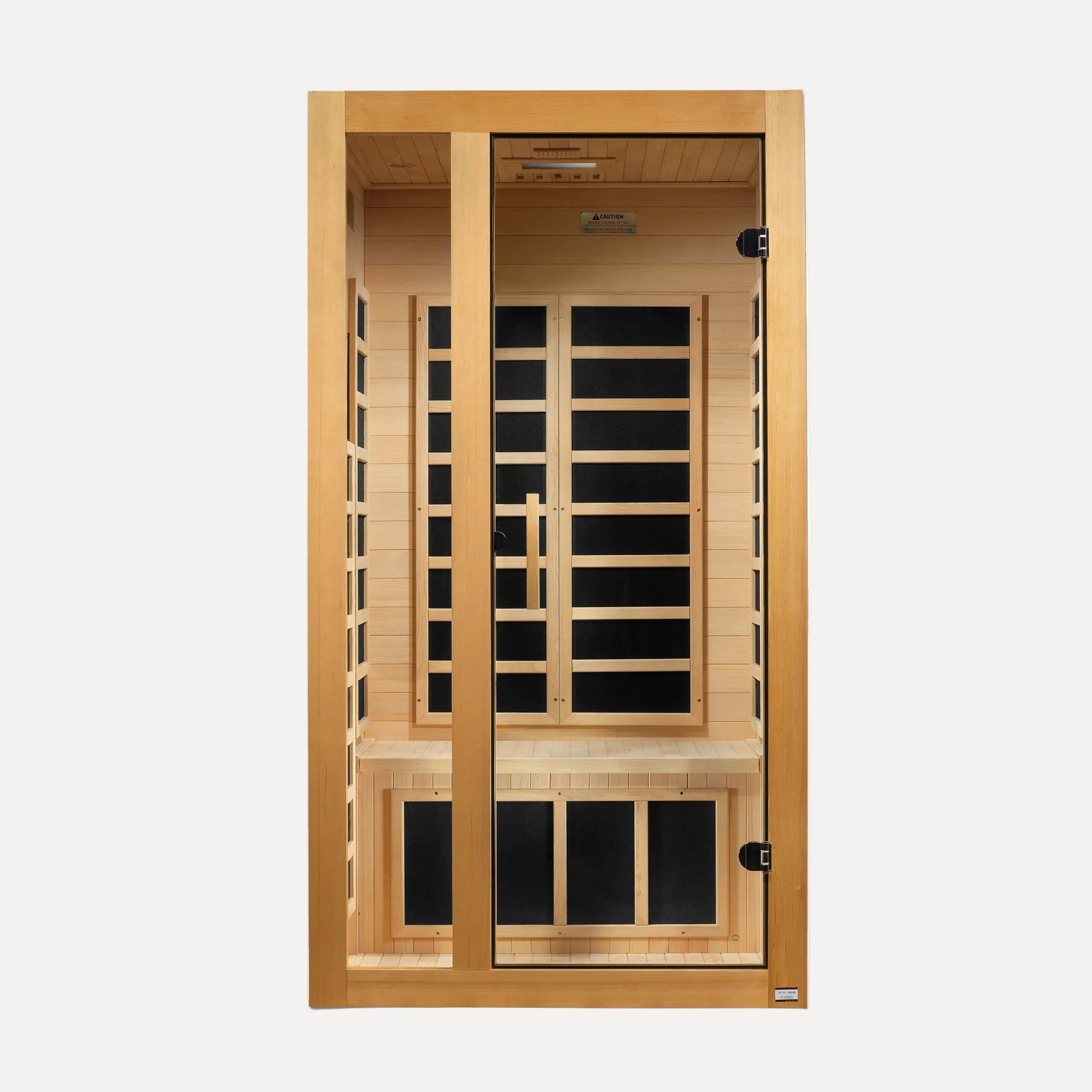 Golden Designs Dynamic Gracia Elite ultra low EMF infrared sauna side angle view