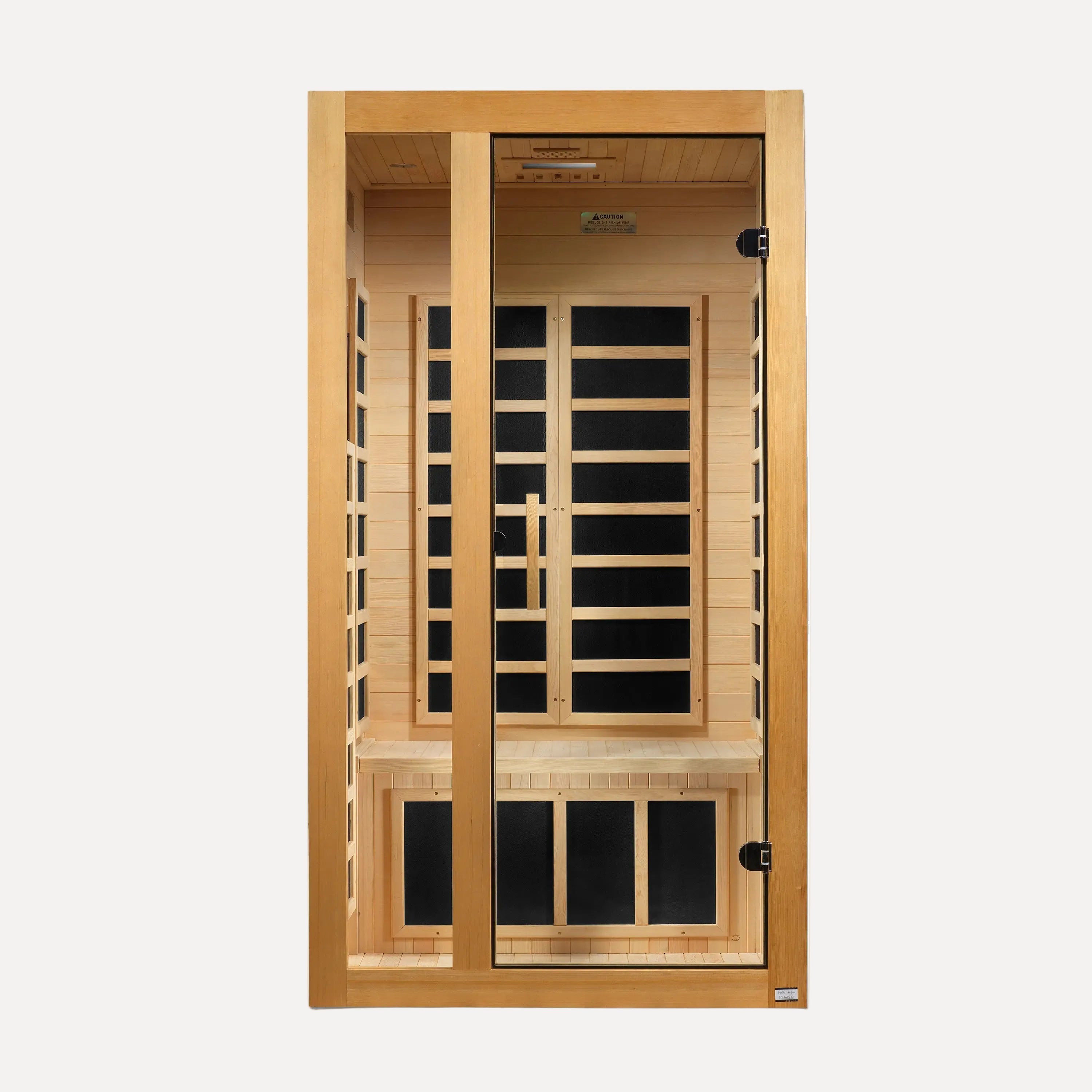 Golden Designs Dynamic Gracia Elite ultra low EMF infrared sauna side angle view
