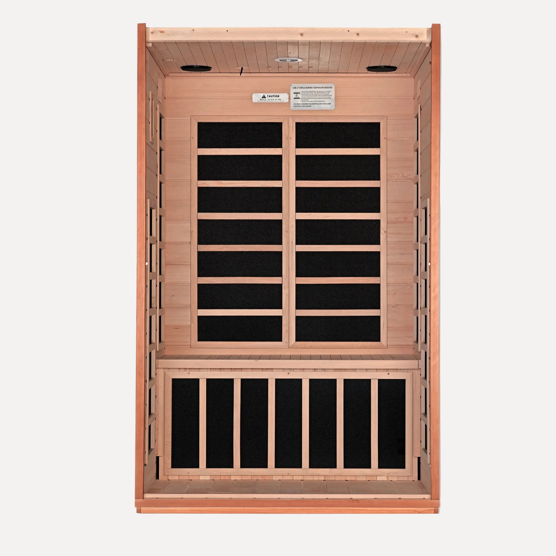 Golden Designs Dynamic Cordoba low EMF infrared sauna side angle view