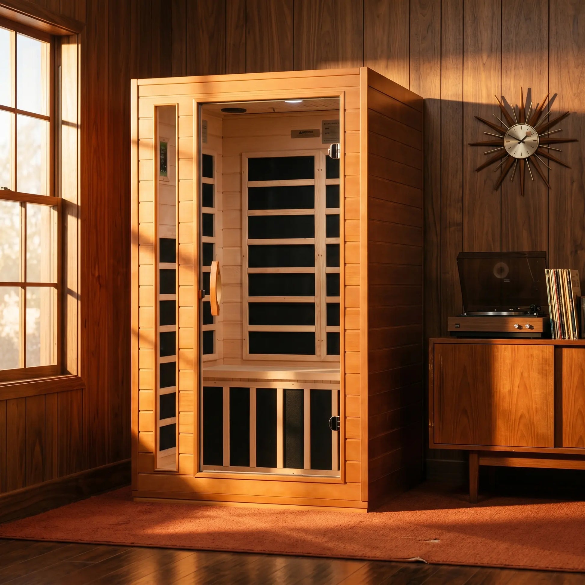 Golden Designs Dynamic Cordoba Elite far infrared sauna side angle view