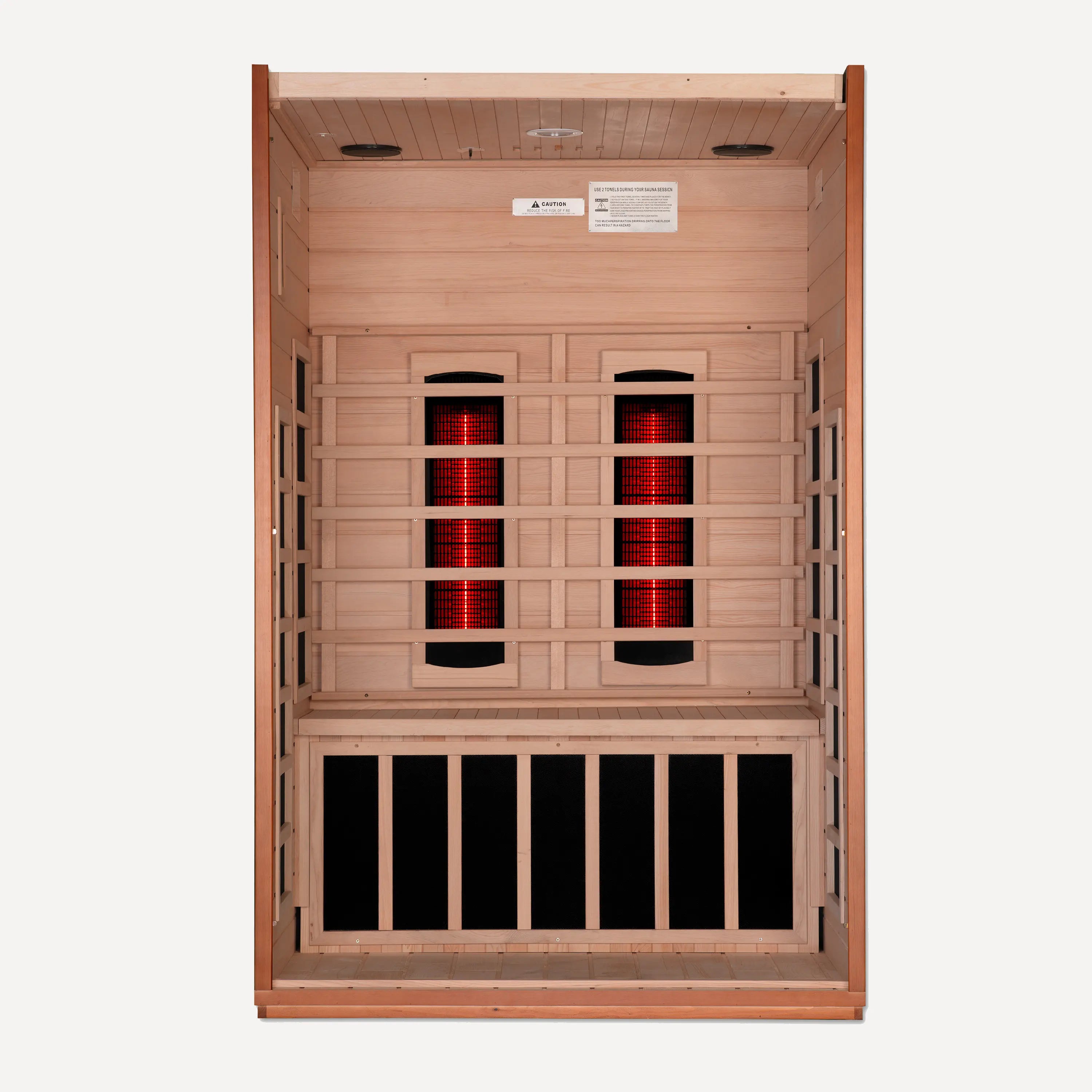 Golden Designs Dynamic Cordoba full spectrum near zero EMF infrared sauna with tempered glass front door