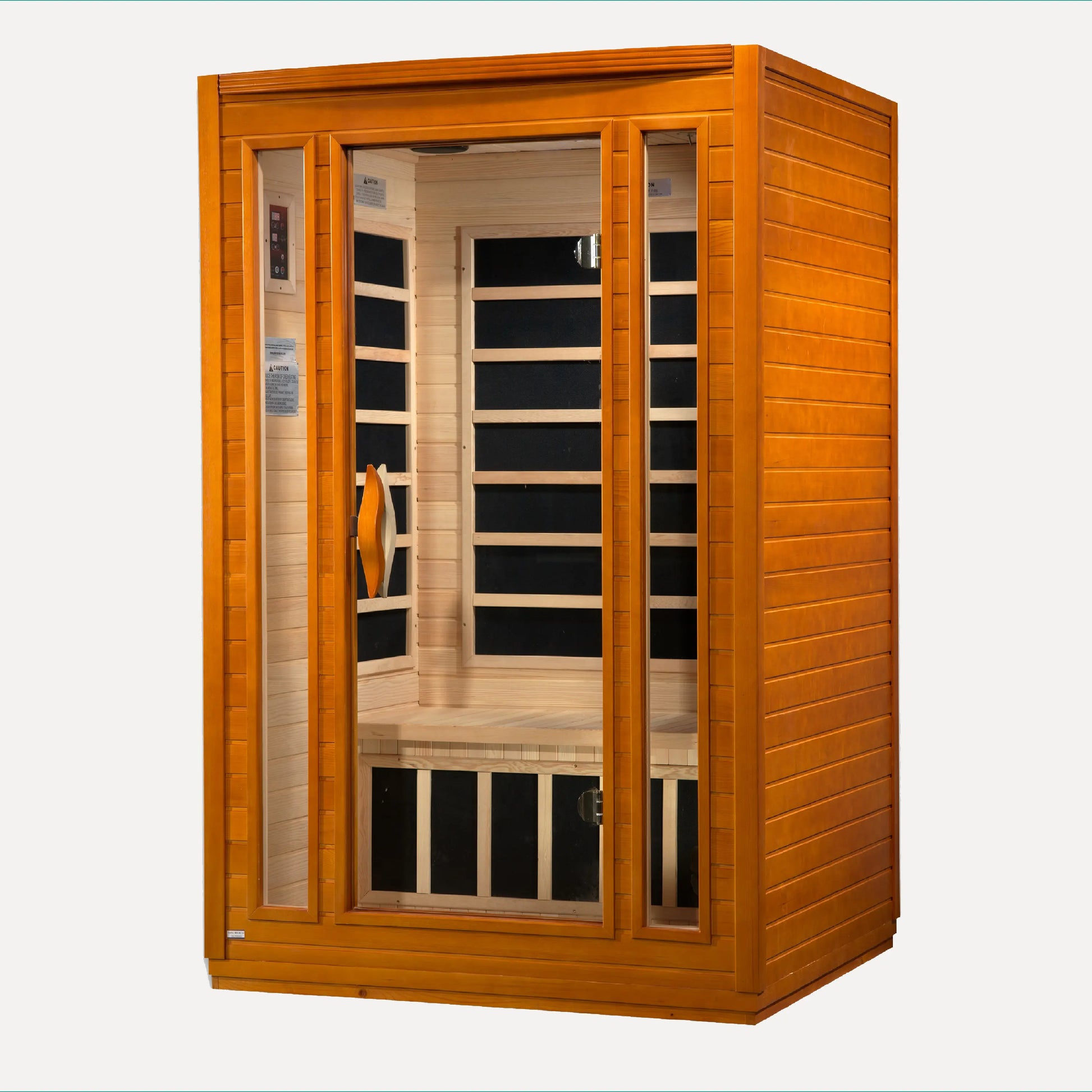 Golden Designs Dynamic San Marino Elite 2 Person Ultra Low EMF Far Infrared Sauna, side angle view