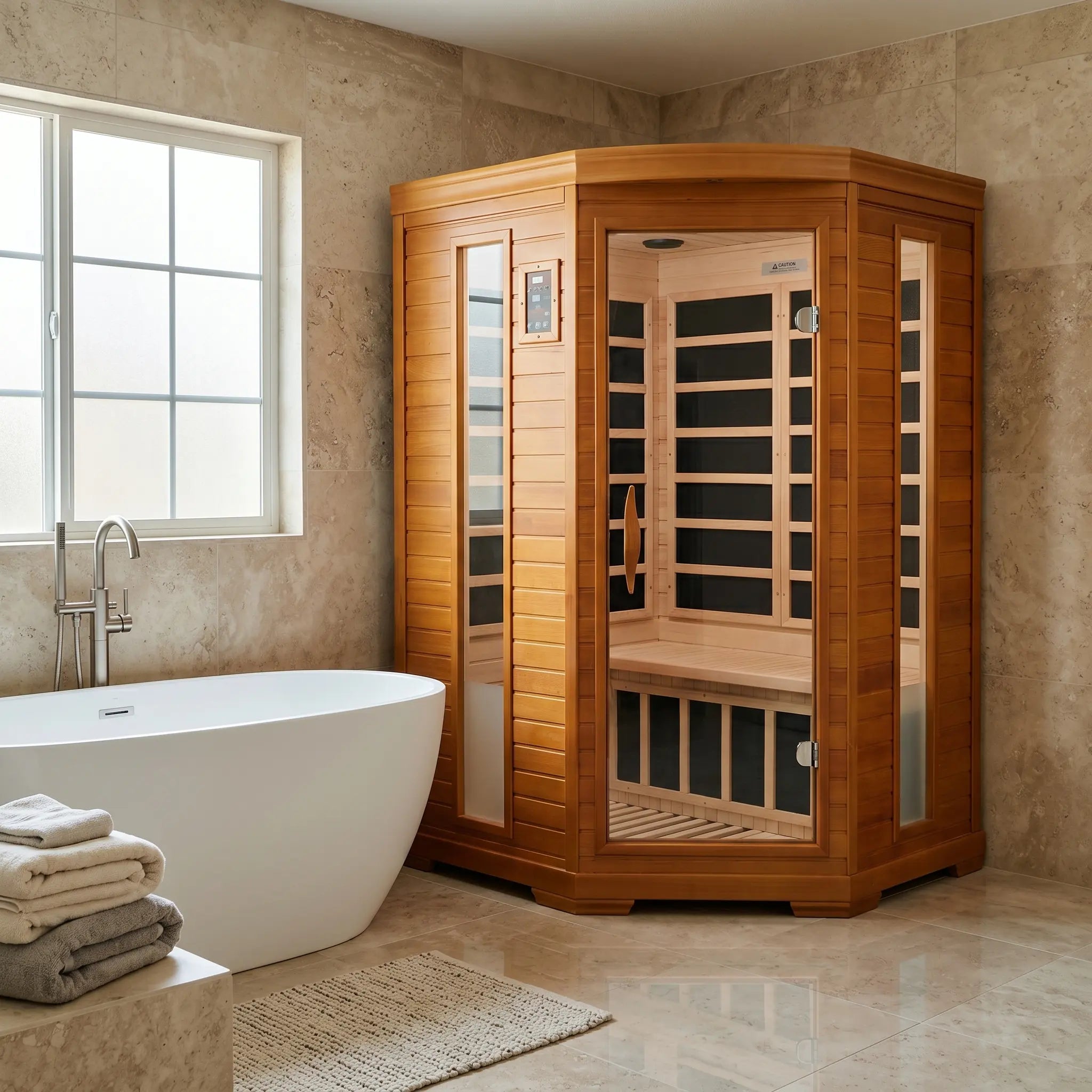 Dynamic Heming 2 Person Corner Low EMF Far Infrared Sauna
