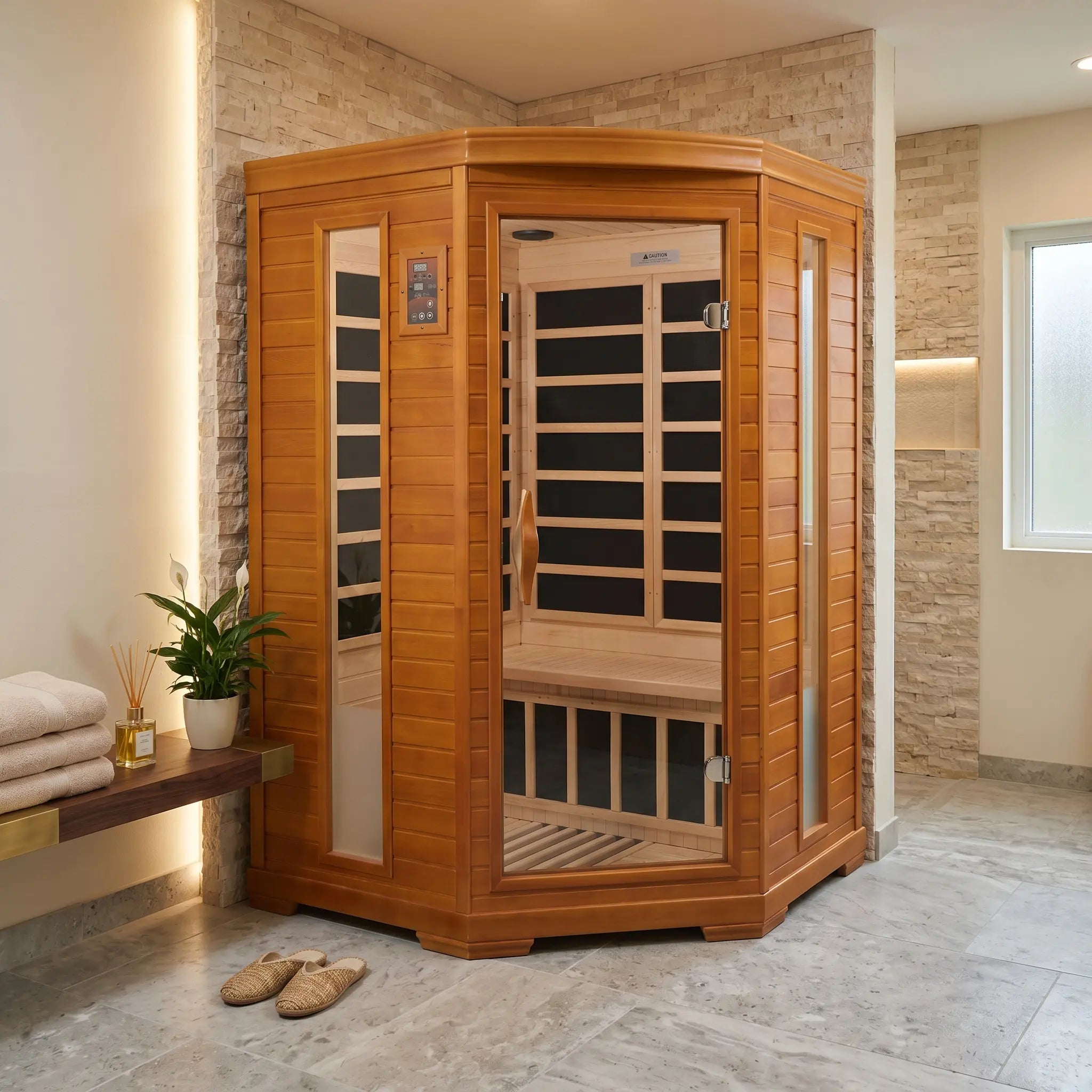 Dynamic Heming Elite 2 Person Corner Ultra Low EMF Far Infrared Sauna