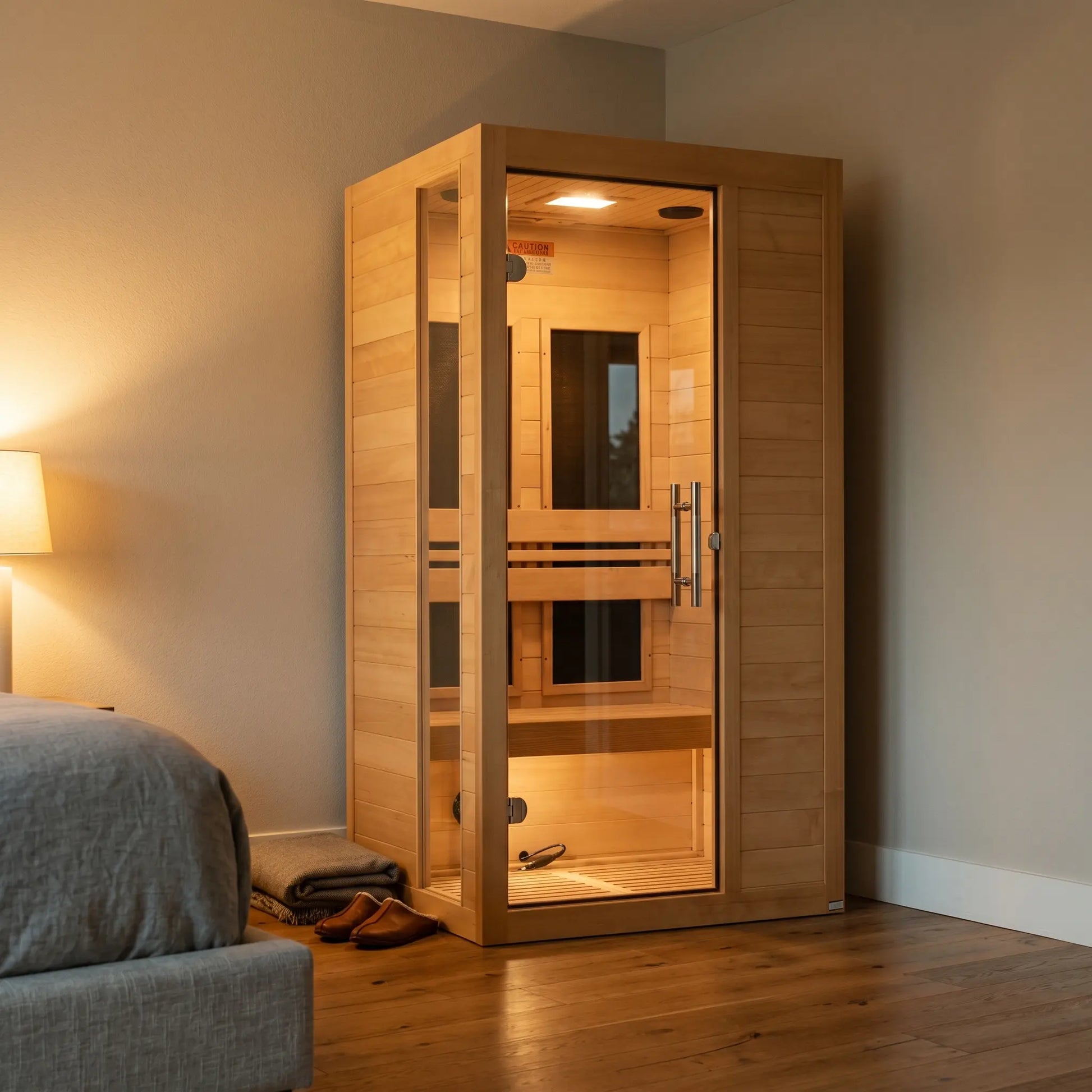 Golden Designs Dynamic Veneto 1-2 person low EMF far infrared sauna, view 3