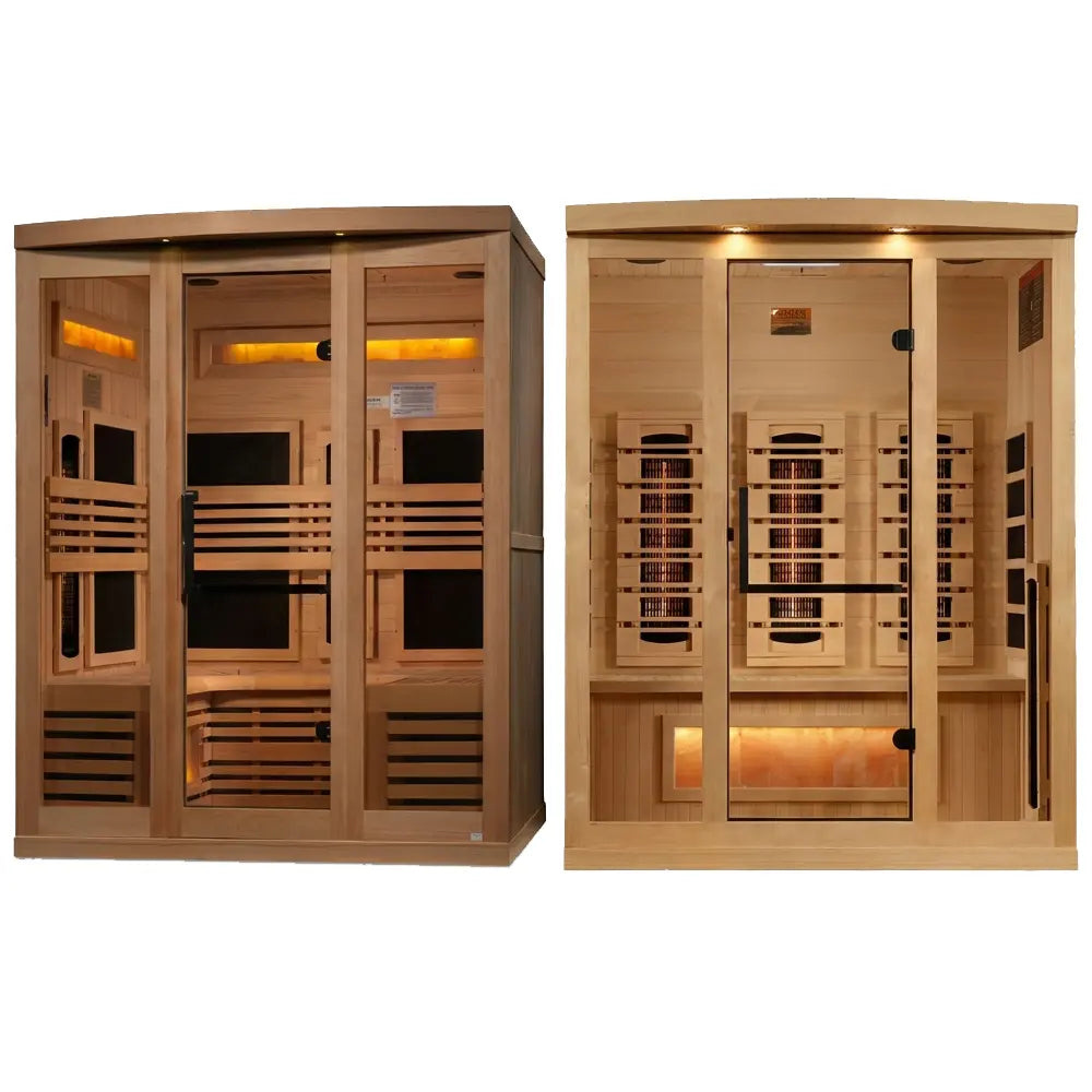 Full spectrum infrared saunas category image with near, mid, and far infrared heat