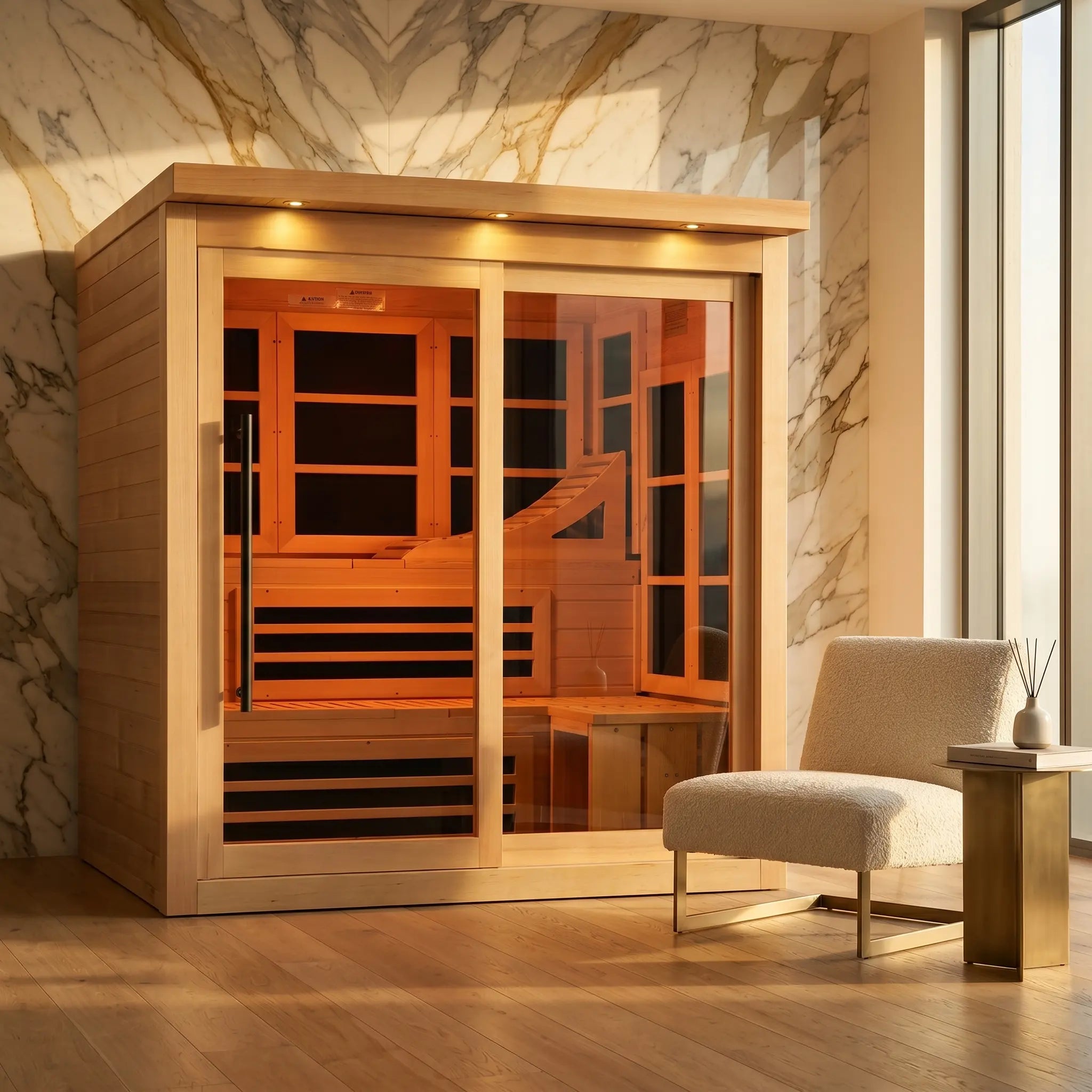 Golden Designs Monaco Limited Edition 6-Person Near Zero EMF Sauna