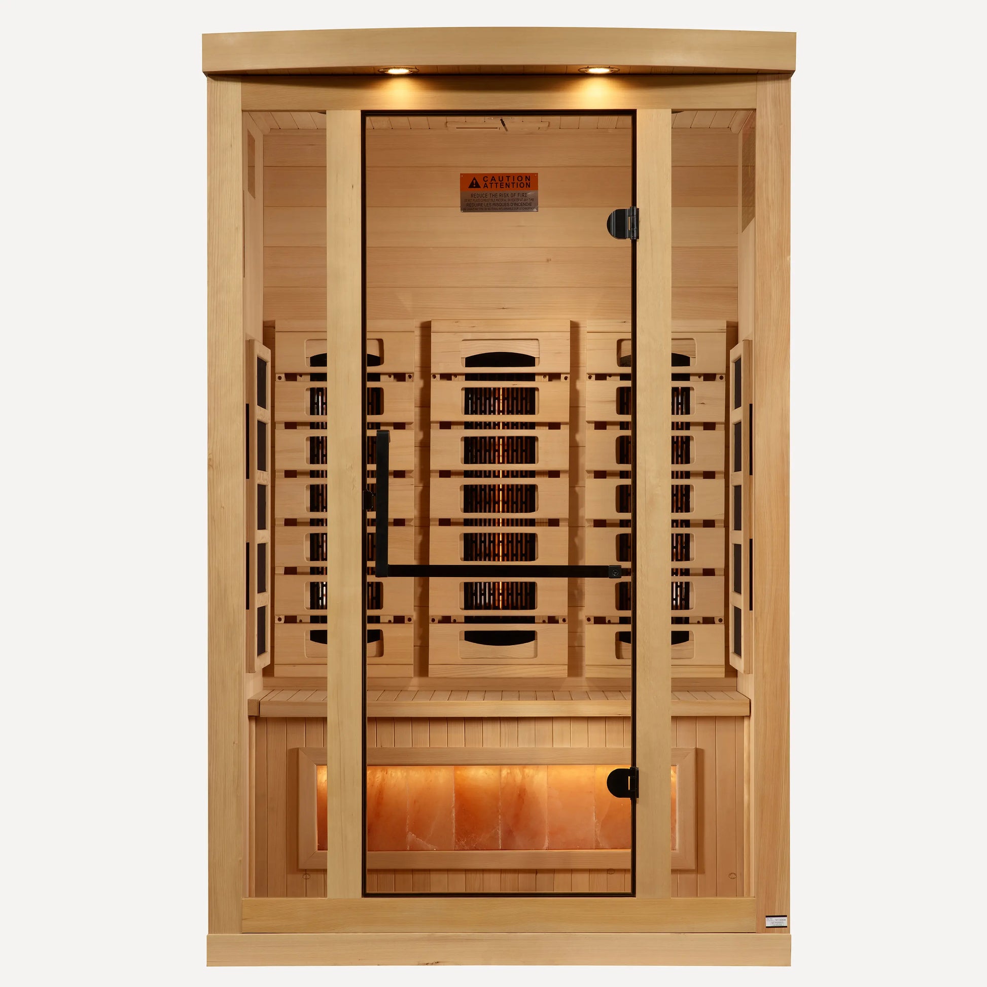 Golden Designs Reserve far infrared sauna shown from the side
