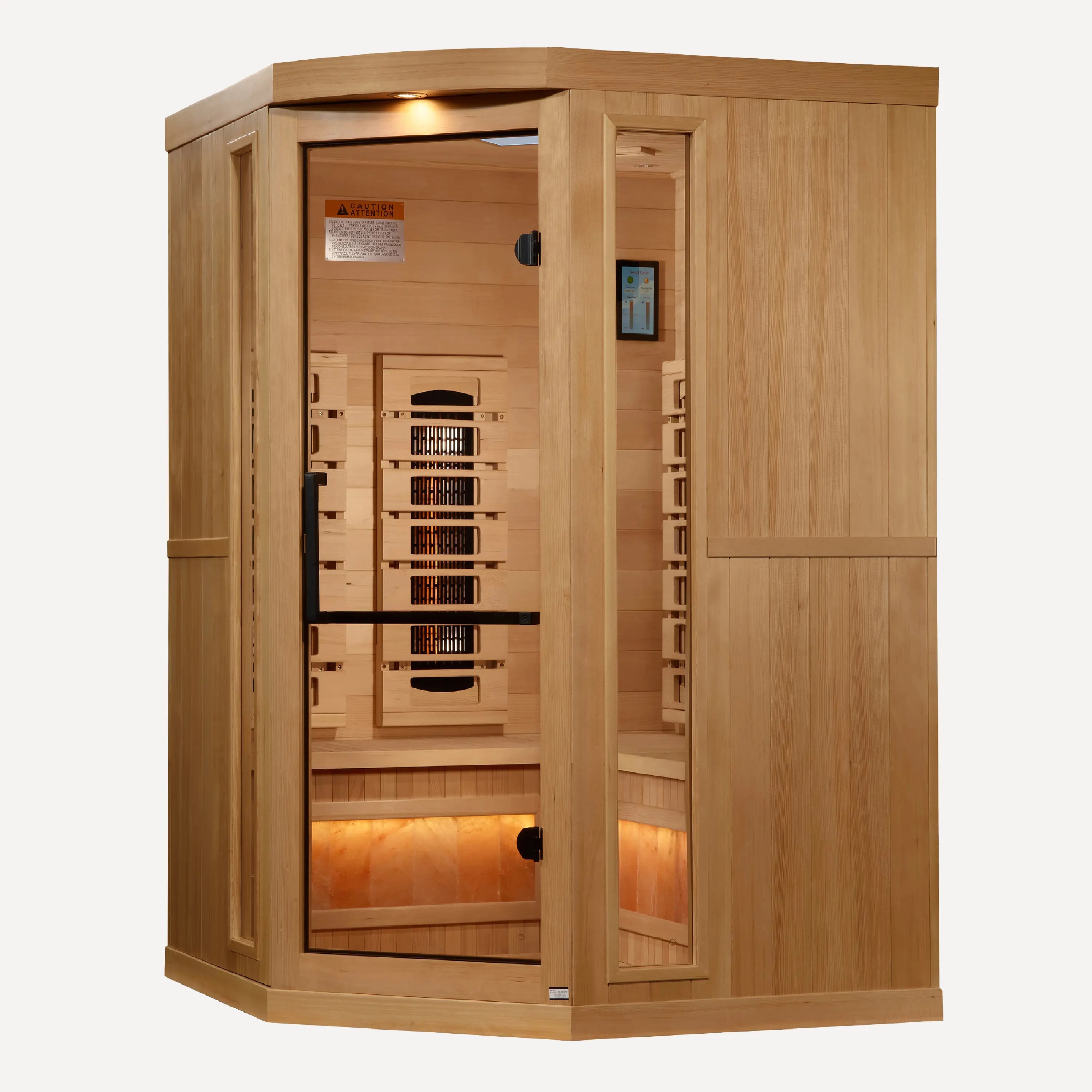 Golden Designs Reserve 3 Person Corner Full Spectrum Infrared Sauna