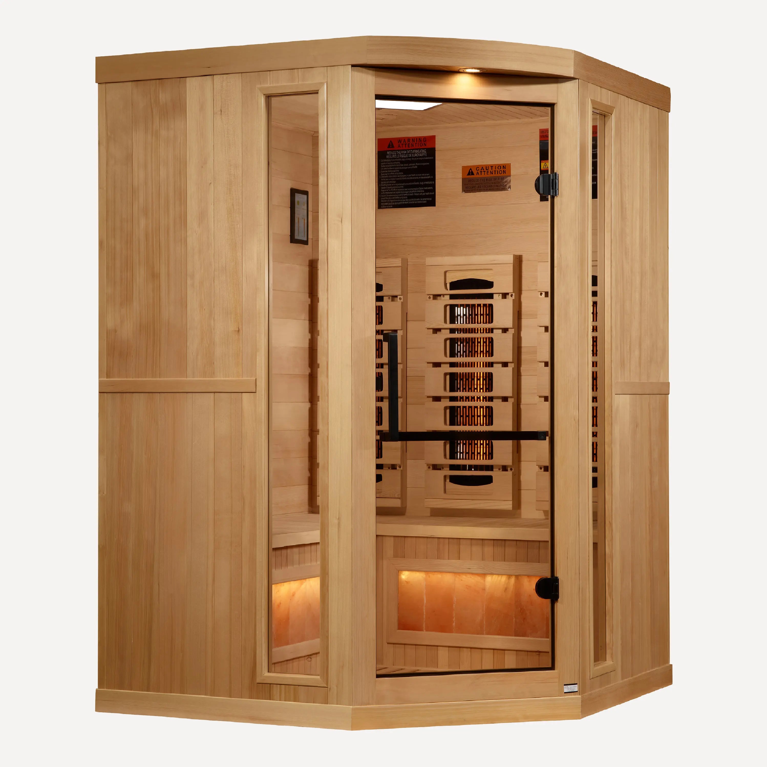Golden Designs Reserve 3 Person Corner Full Spectrum Infrared Sauna