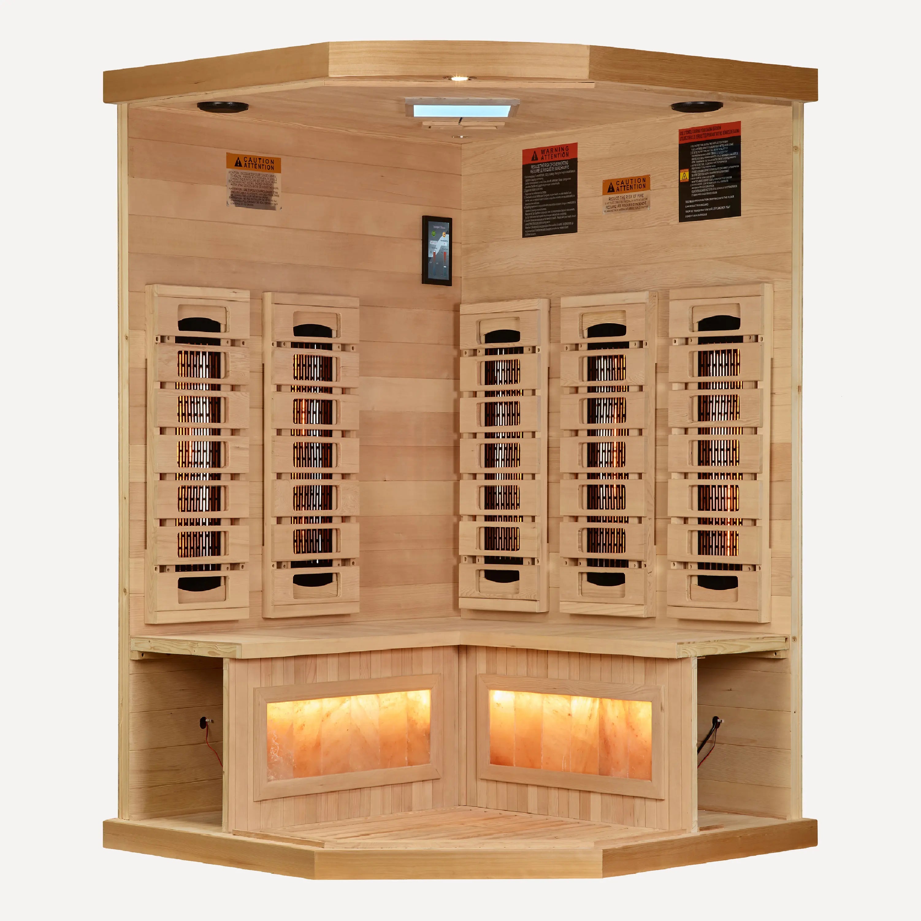 Golden Designs Reserve 3 Person Corner Full Spectrum Infrared Sauna
