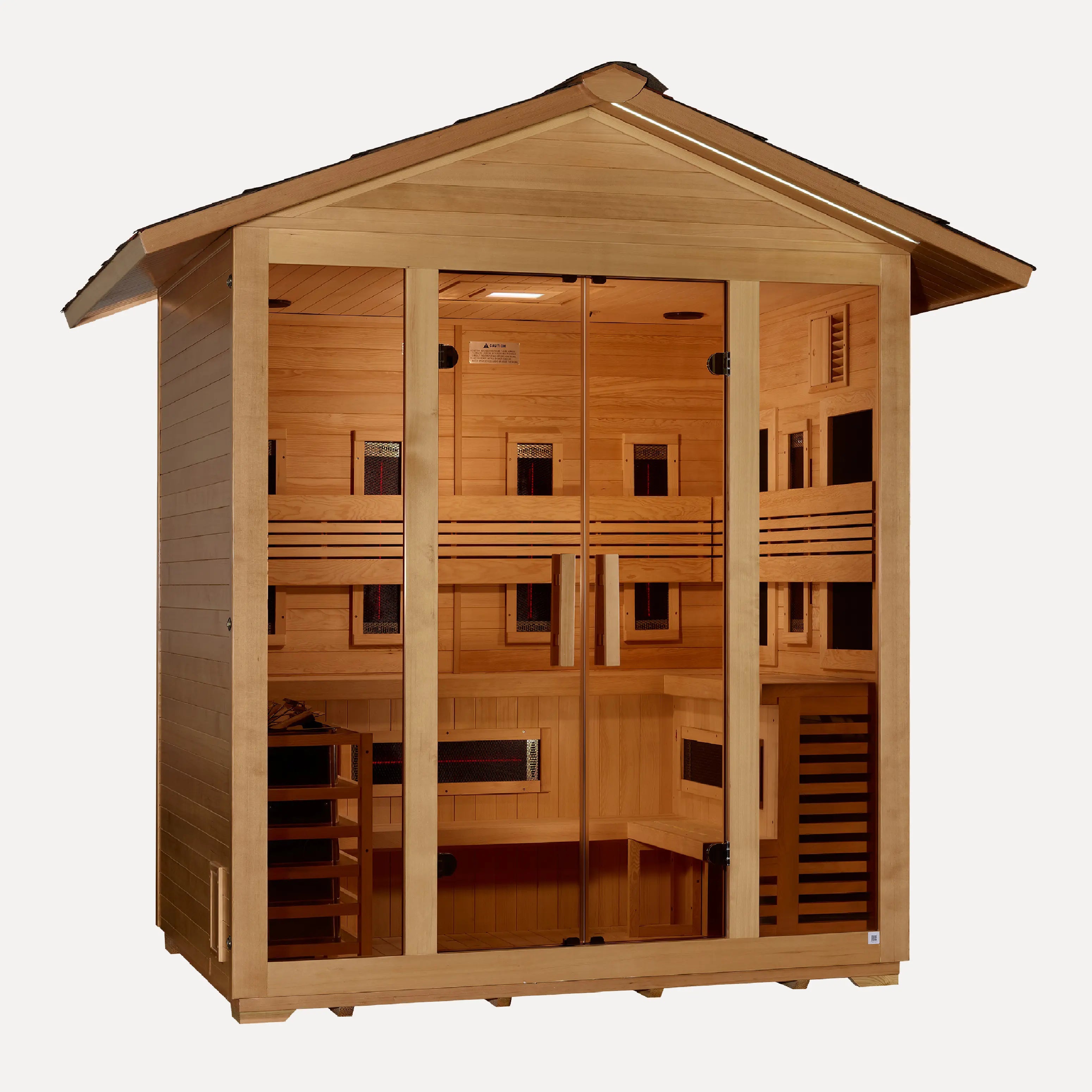Golden Designs Gargellen 5-Person Hybrid Outdoor Sauna