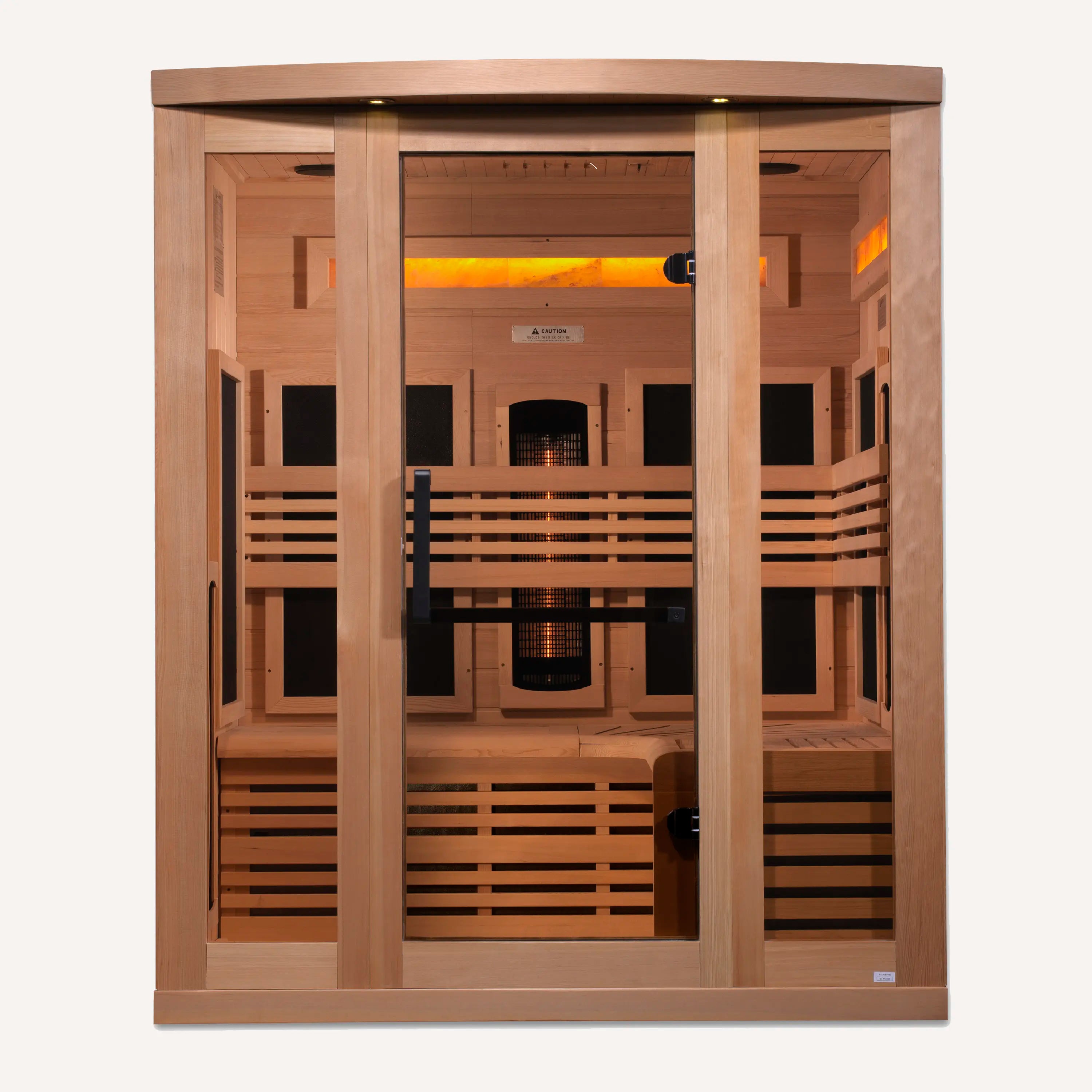 Golden Designs Reserve 3-Person Full Spectrum Sauna with 3 Salt Bars