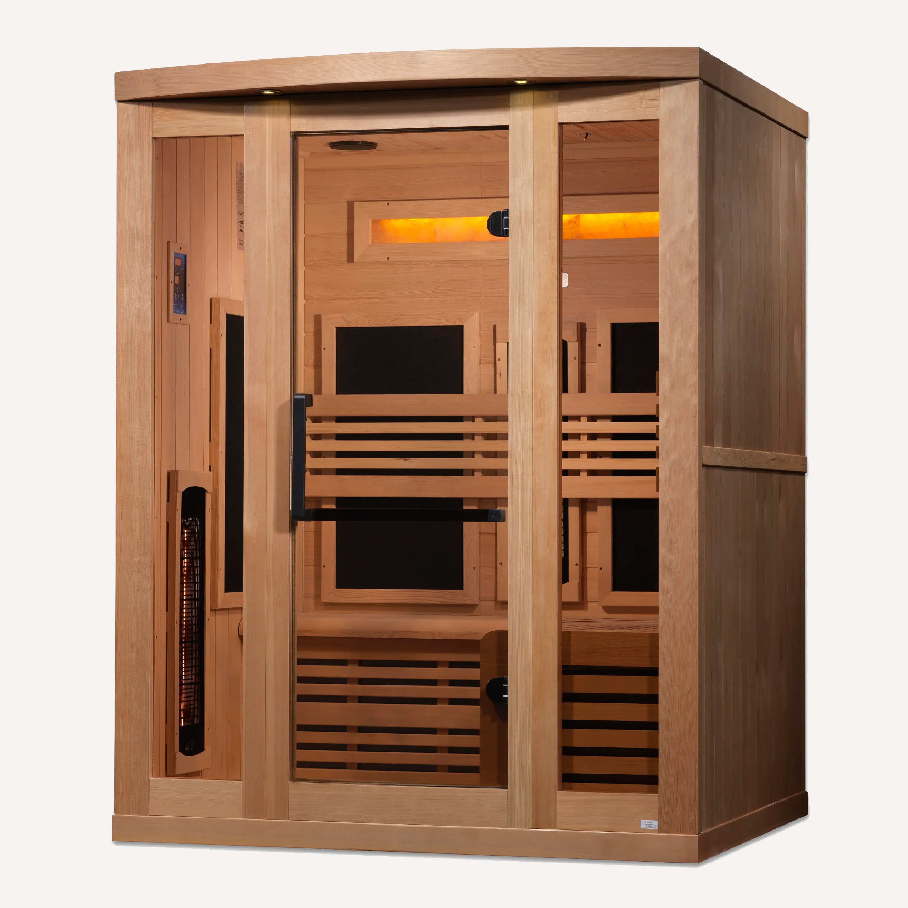 Golden Designs Reserve 3-Person Full Spectrum Sauna with 3 Salt Bars