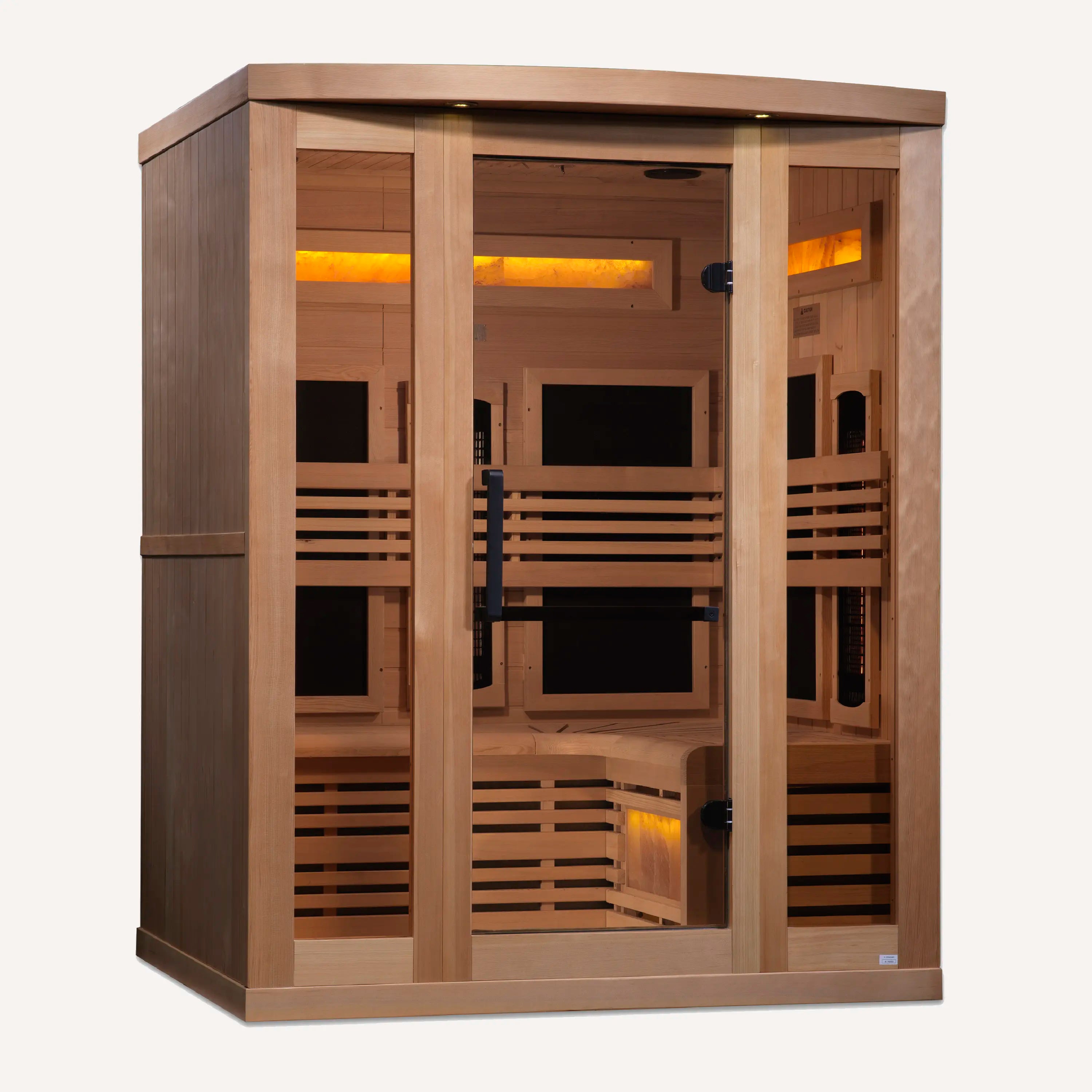 Golden Designs Reserve 3-Person Full Spectrum Sauna with 3 Salt Bars
