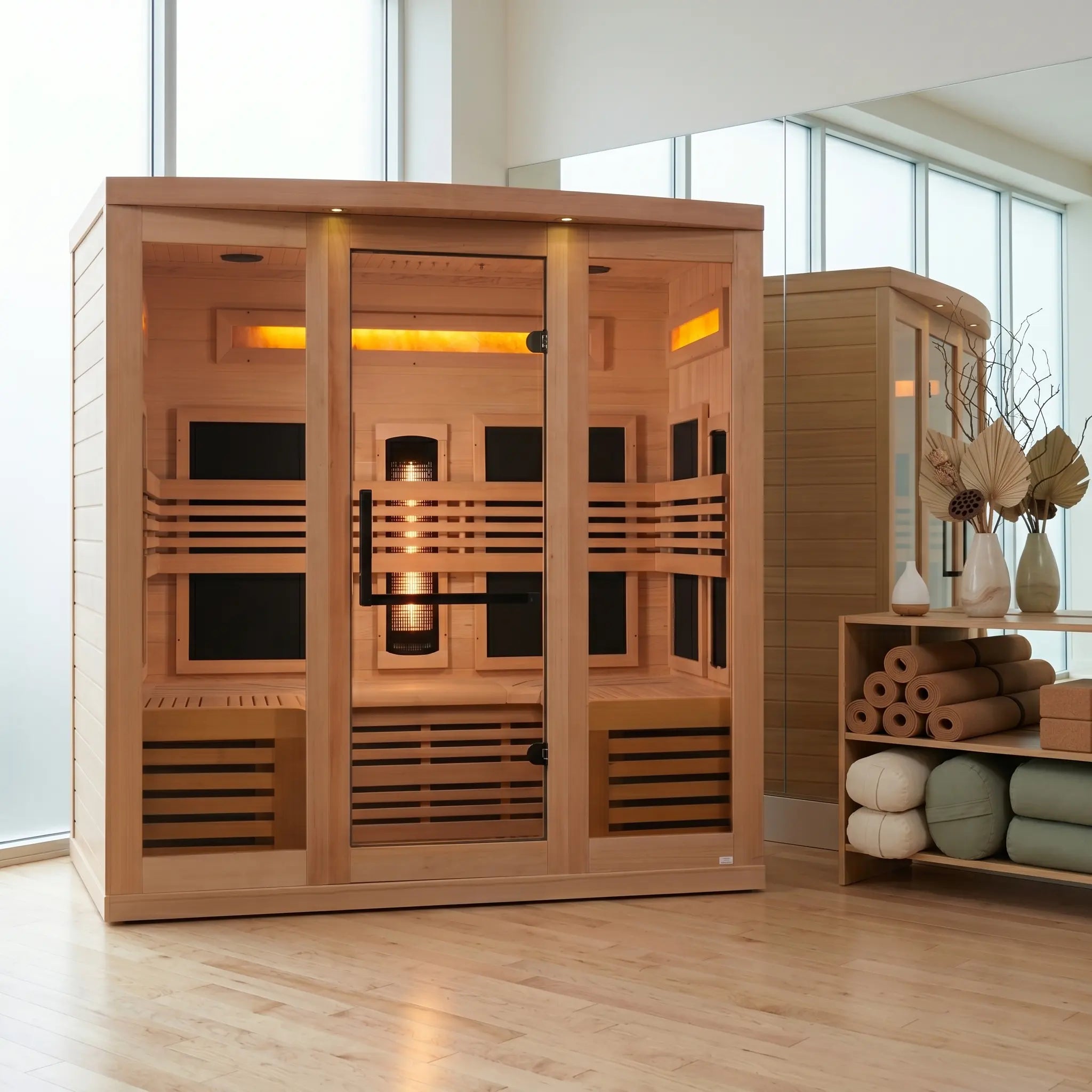 Golden Designs Reserve 6 person full spectrum infrared sauna, view 3