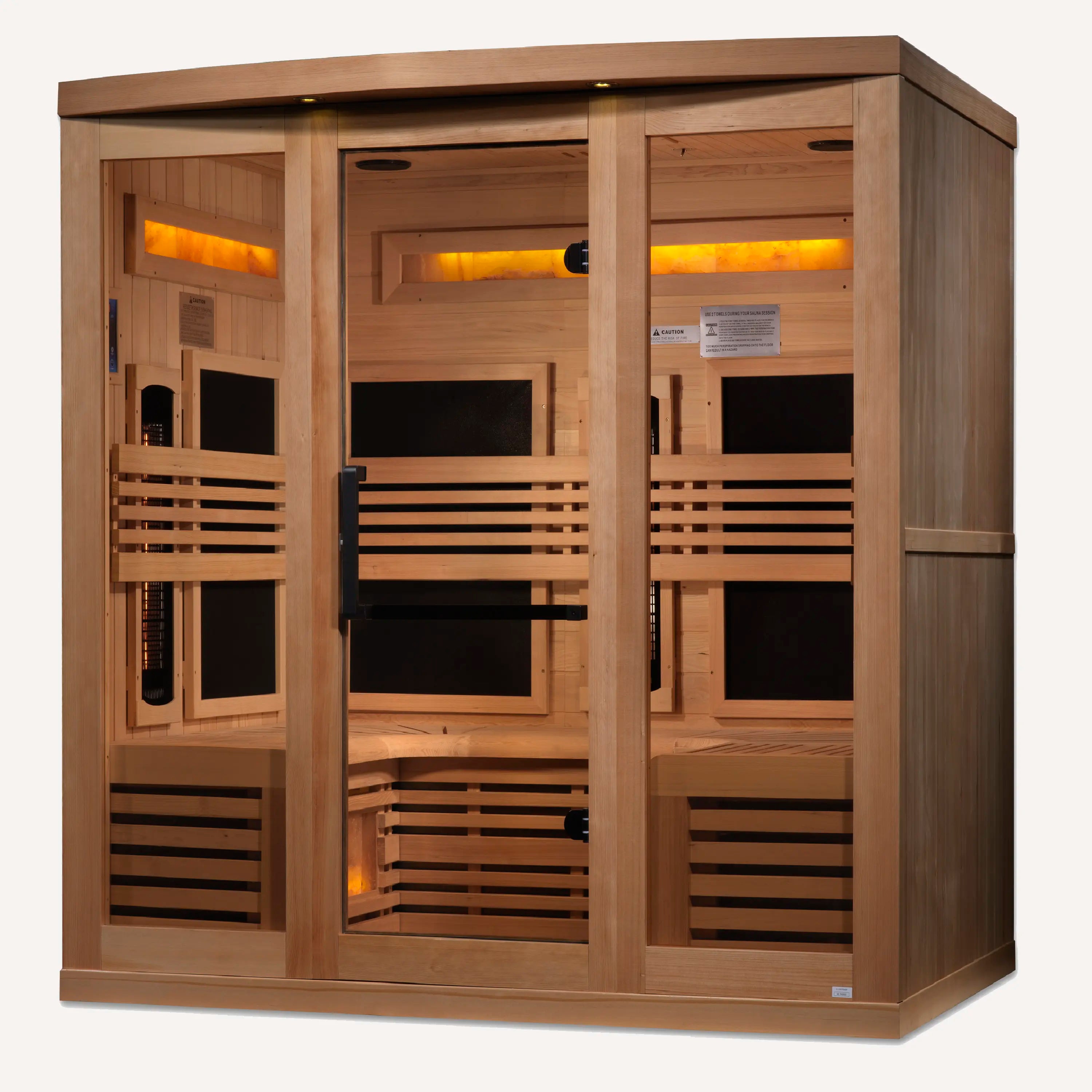 Golden Designs Reserve 6 person full spectrum infrared sauna, view 4