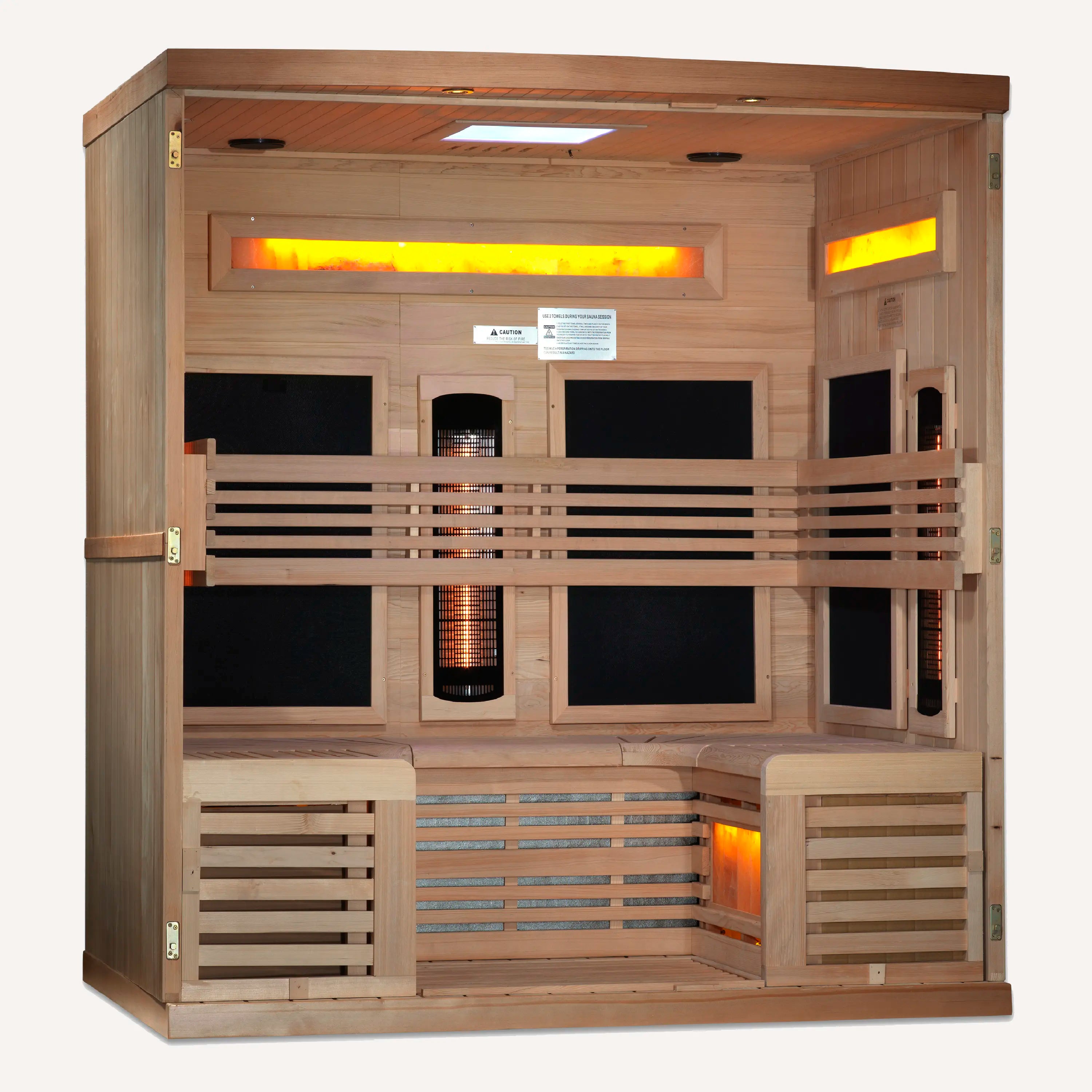 Golden Designs Reserve 6 person full spectrum infrared sauna, view 6
