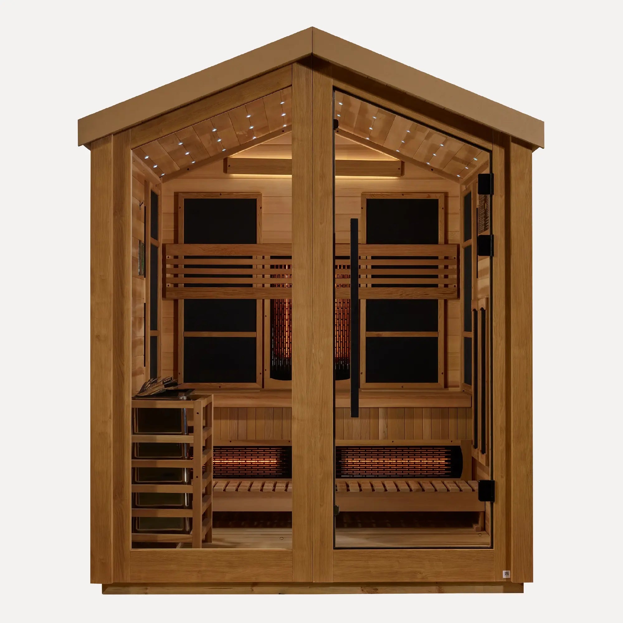 Golden Designs Loviisa 3-Person Hybrid Outdoor Sauna (Red Cedar)