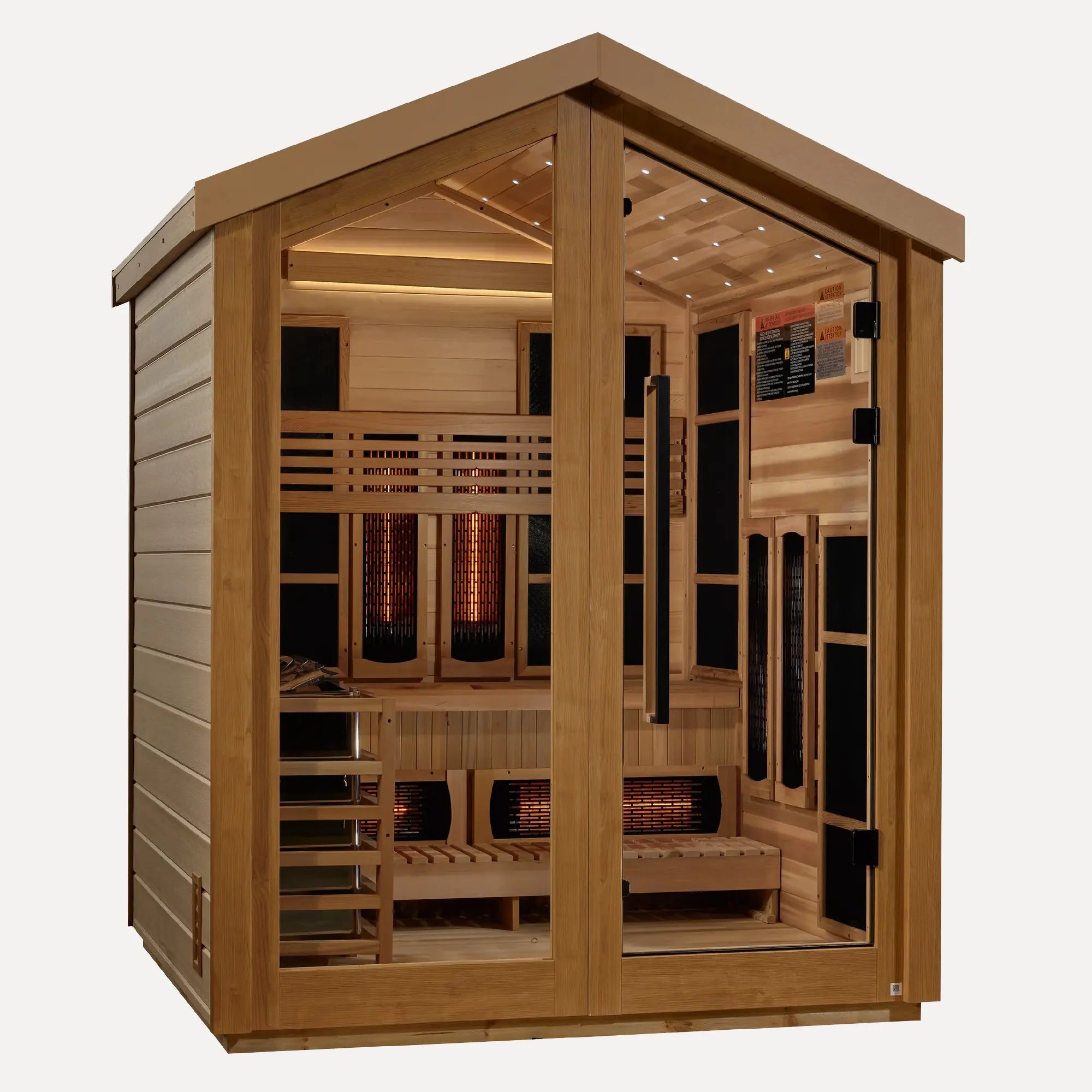 Golden Designs Loviisa 3-Person Hybrid Outdoor Sauna (Red Cedar)