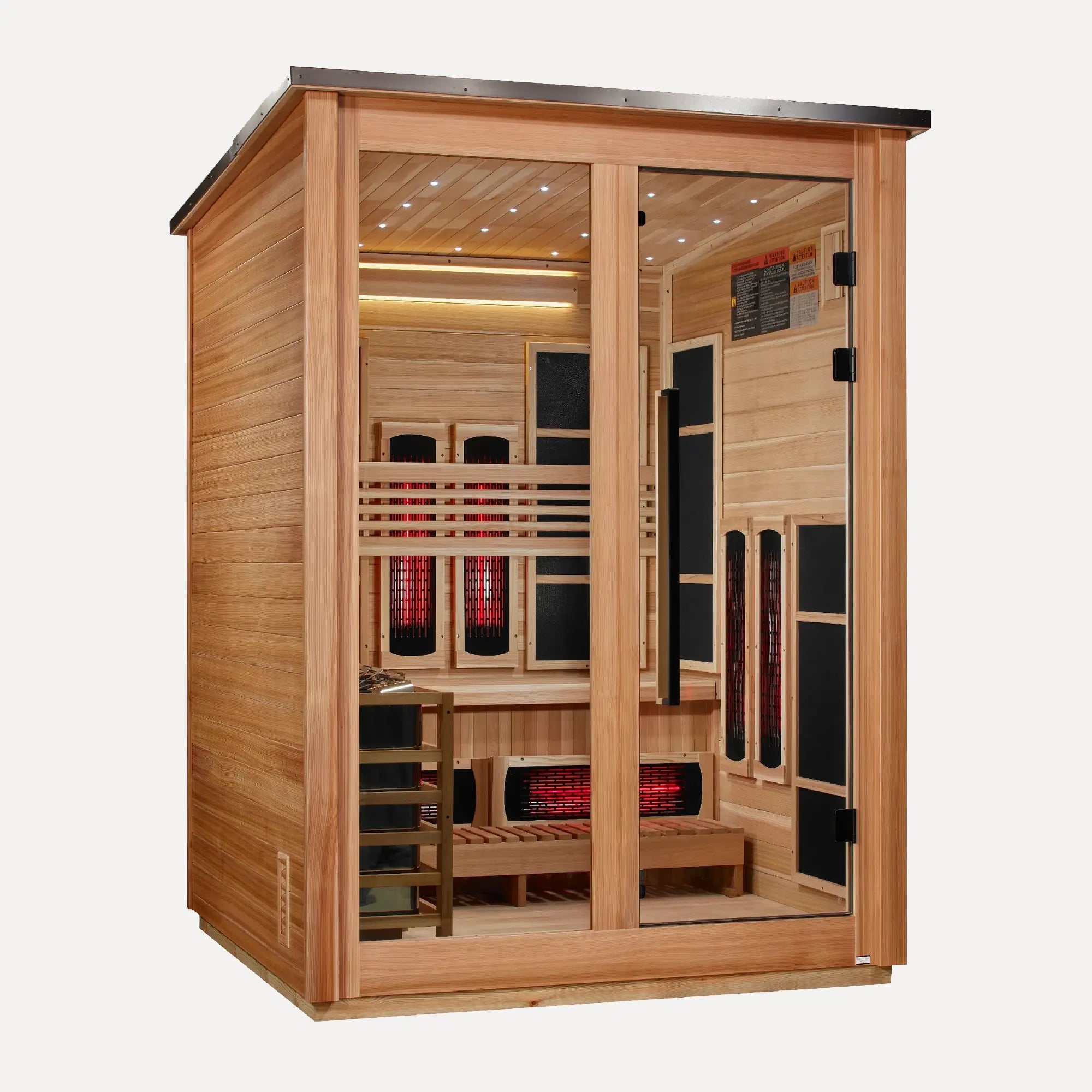 Golden Designs Loviisa 3-Person Hybrid Outdoor Sauna (Pacific Cedar)