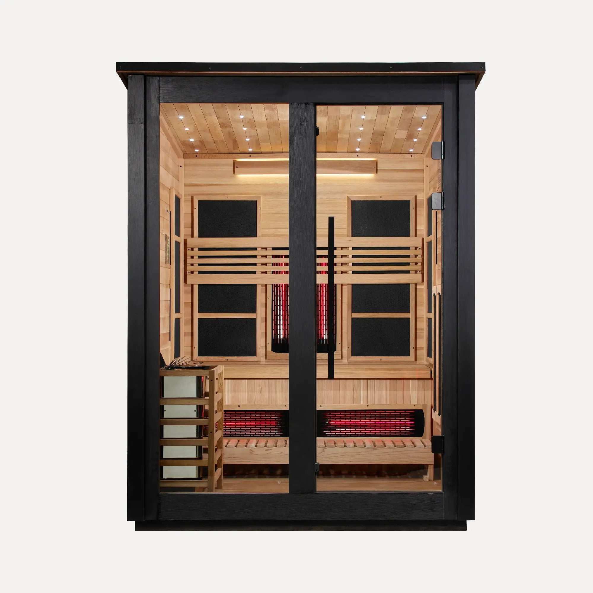 Golden Designs Loviisa 3-Person Hybrid Outdoor Sauna (Black)