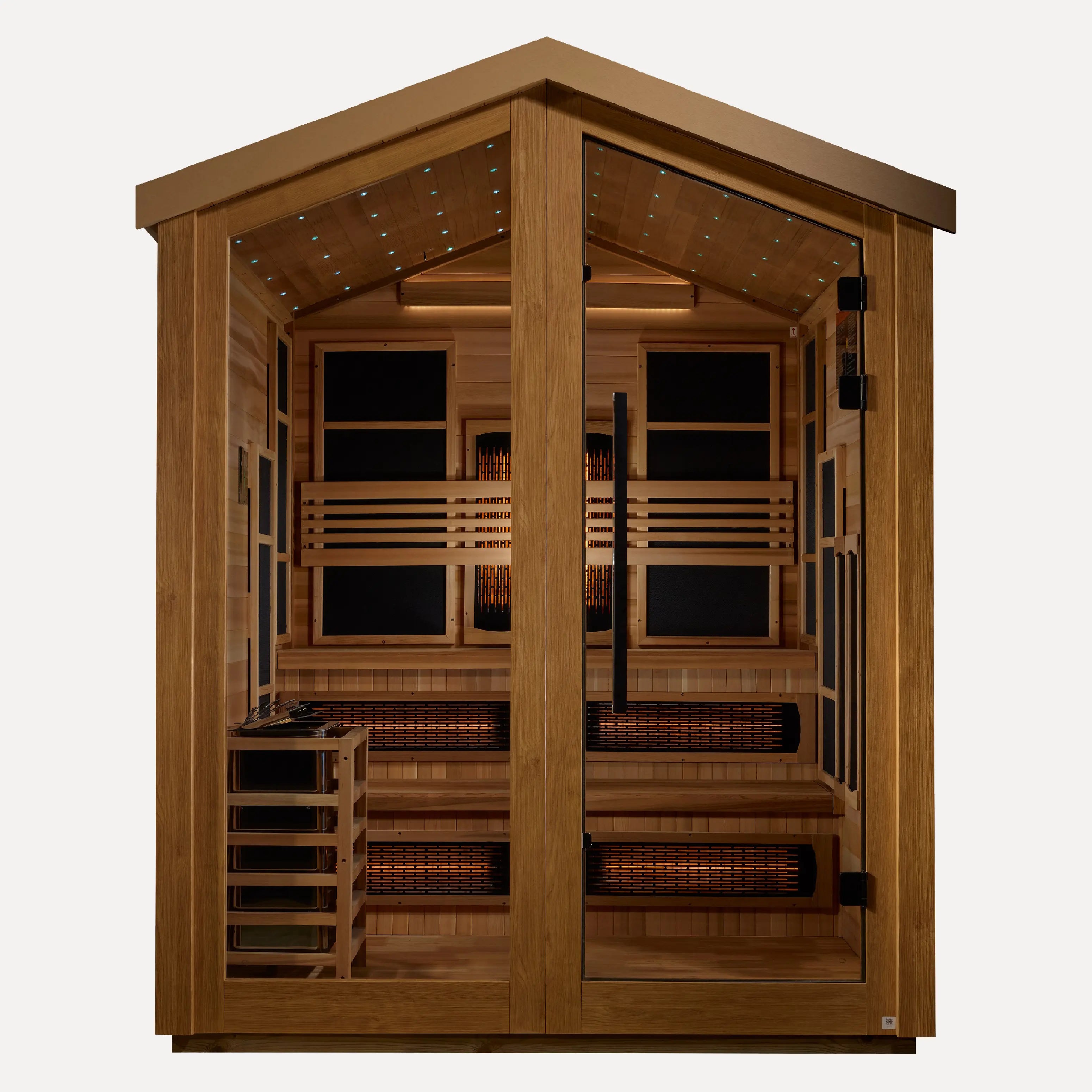Golden Designs Kaskinen 6-Person Hybrid Outdoor Sauna (Red Cedar)