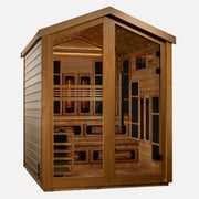 Golden Designs Kaskinen 6-Person Hybrid Outdoor Sauna (Red Cedar)