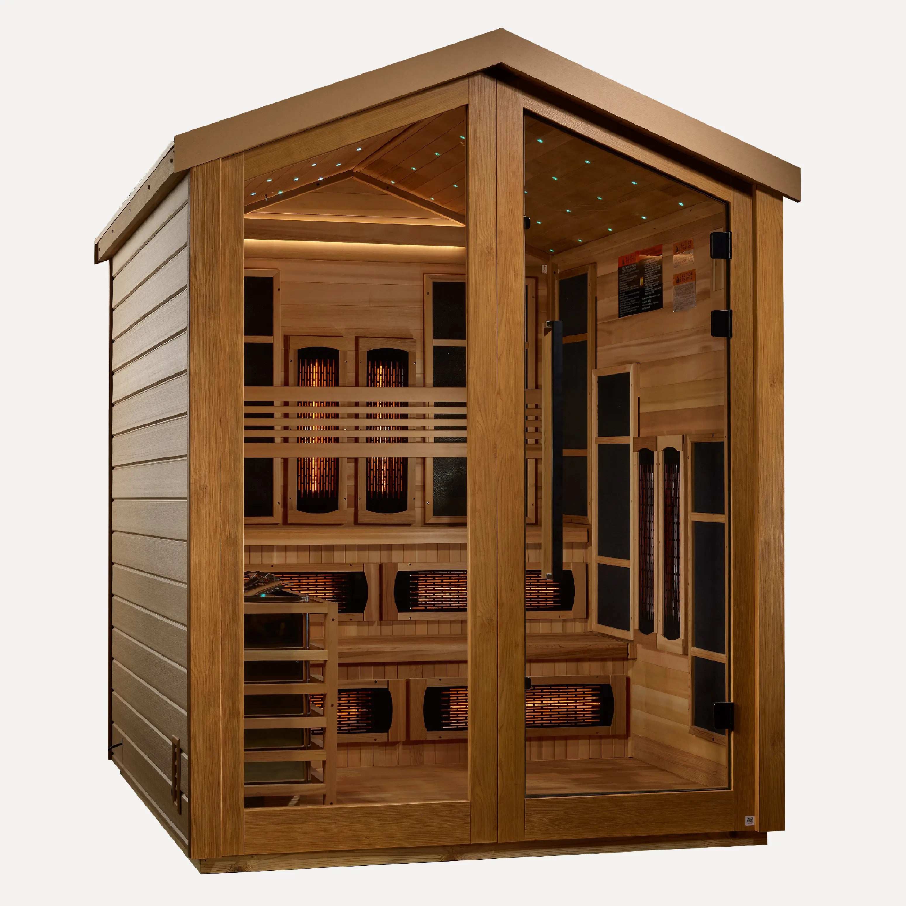Golden Designs Kaskinen 6-Person Hybrid Outdoor Sauna (Red Cedar)