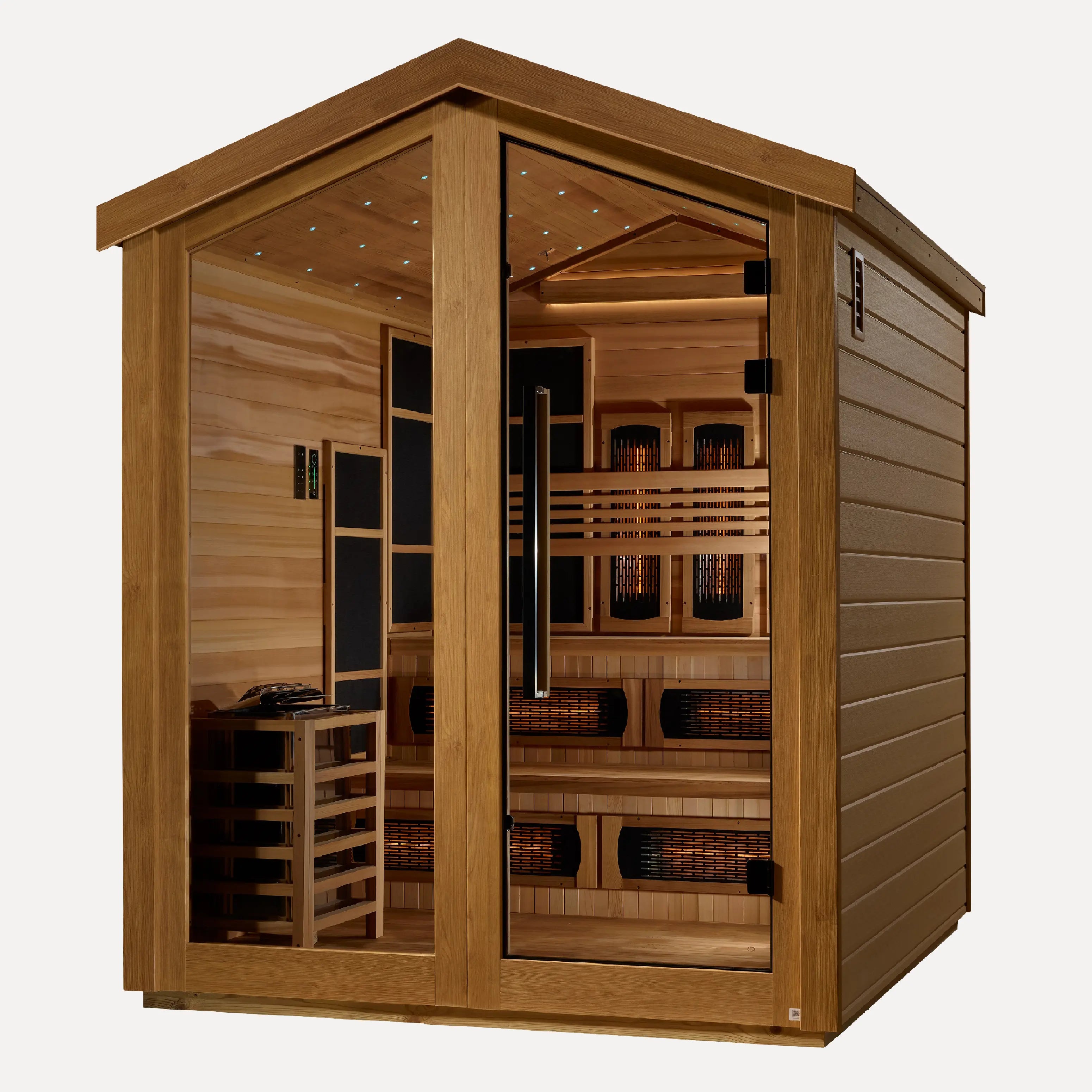 Golden Designs Kaskinen 6-Person Hybrid Outdoor Sauna (Red Cedar)