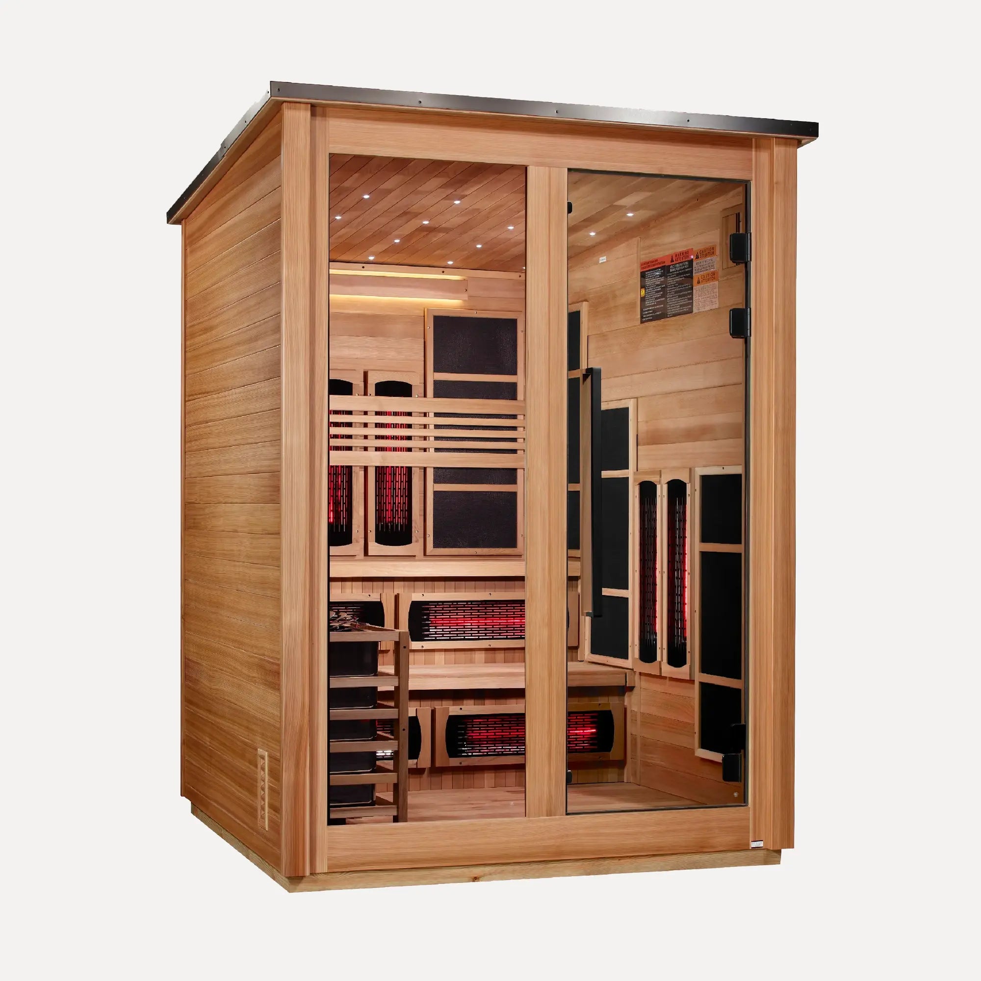Golden Designs Kaskinen 6-Person Hybrid Outdoor Sauna (Pacific Cedar)