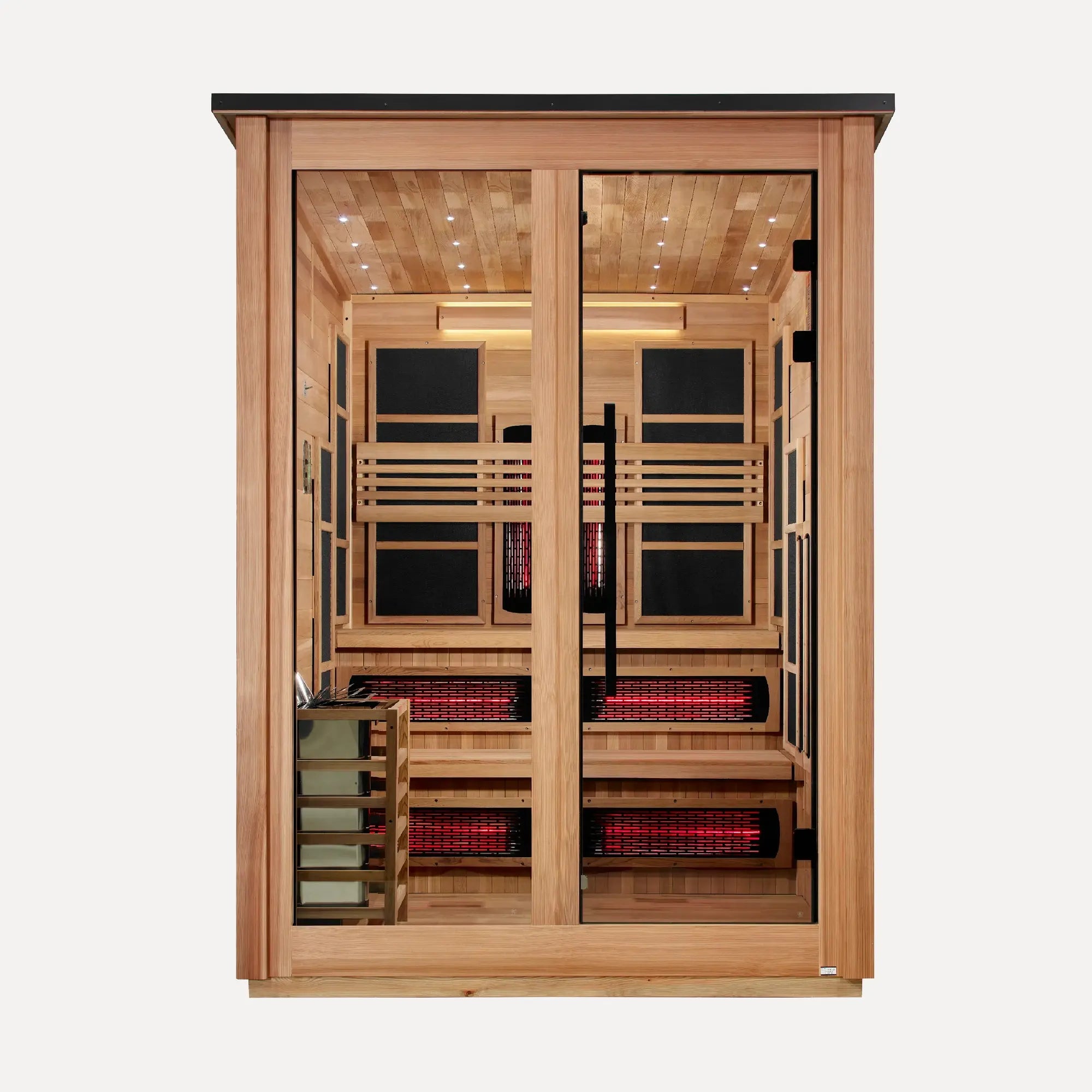 Golden Designs Kaskinen 6-Person Hybrid Outdoor Sauna (Pacific Cedar)
