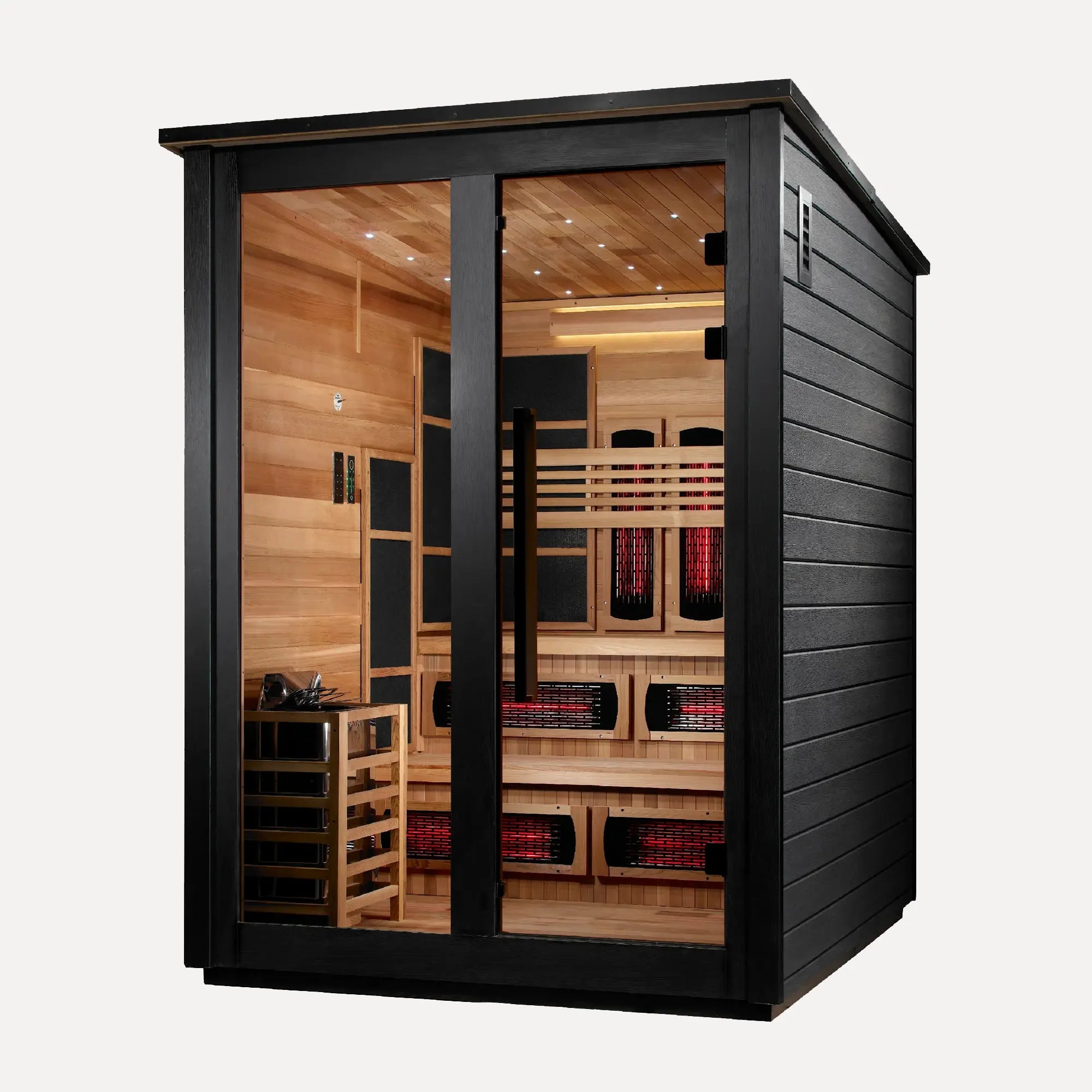 Golden Designs Kaskinen 6-Person Hybrid Outdoor Sauna (Black)
