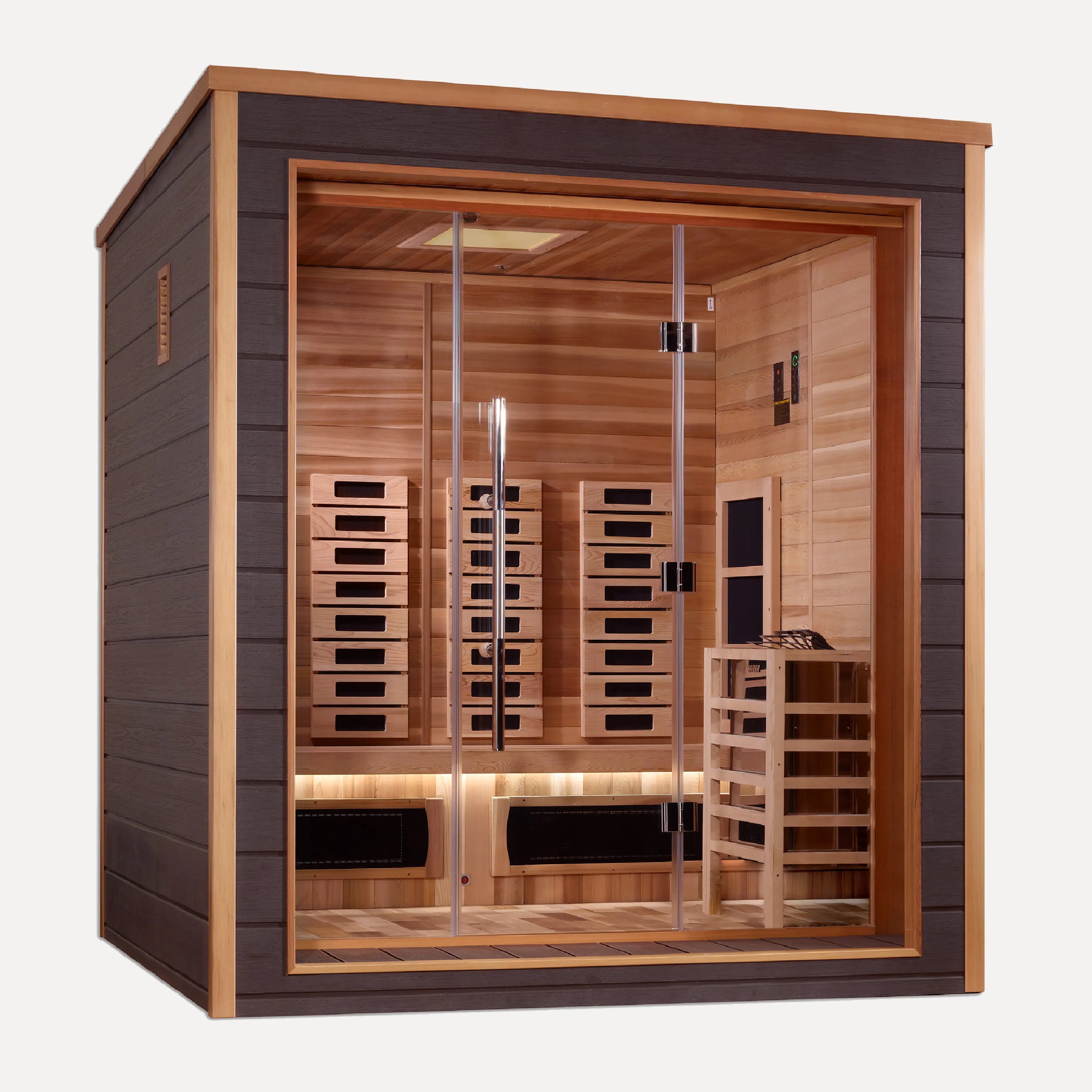 Golden Designs Visby 3-Person Hybrid Outdoor Sauna