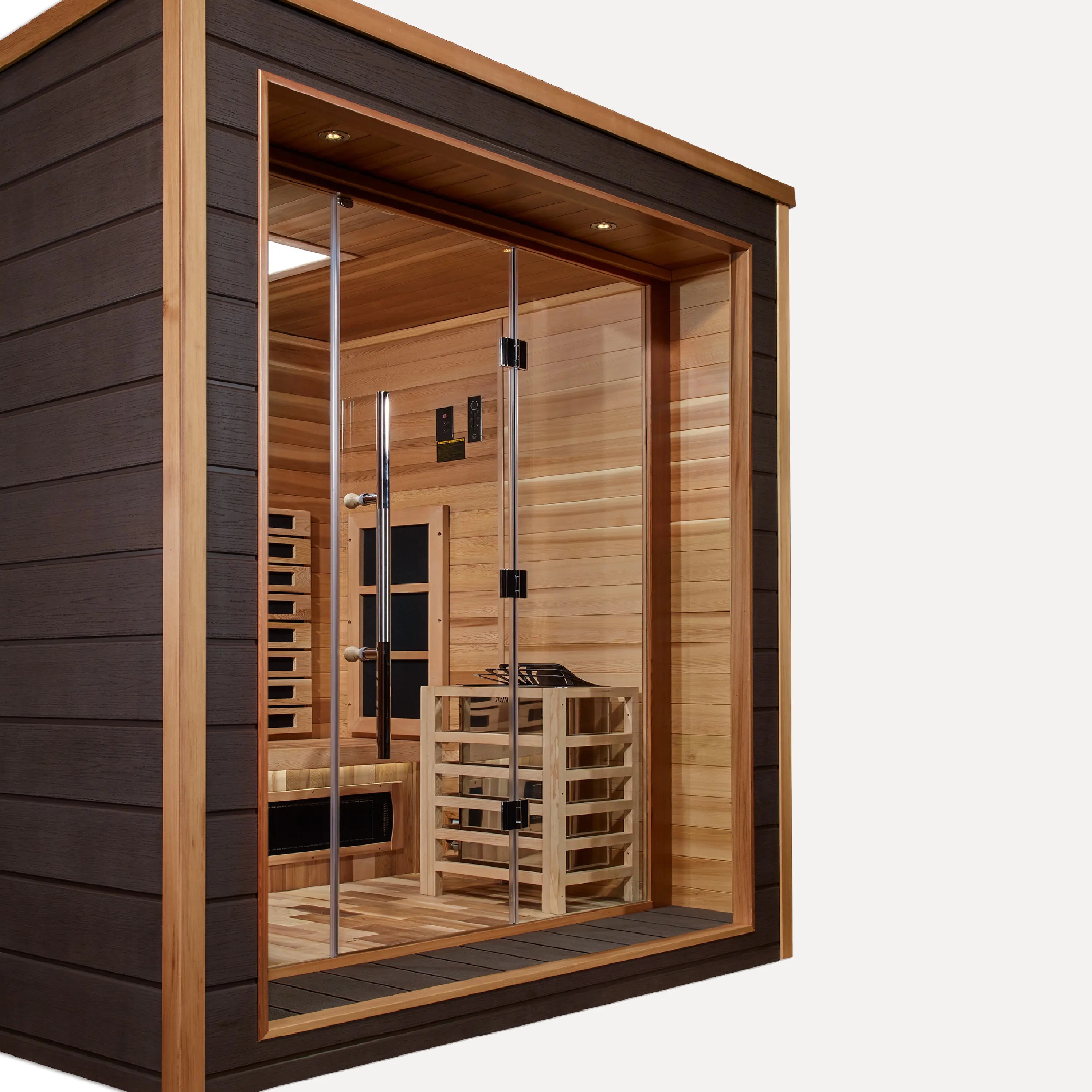 Golden Designs Visby 3-Person Hybrid Outdoor Sauna