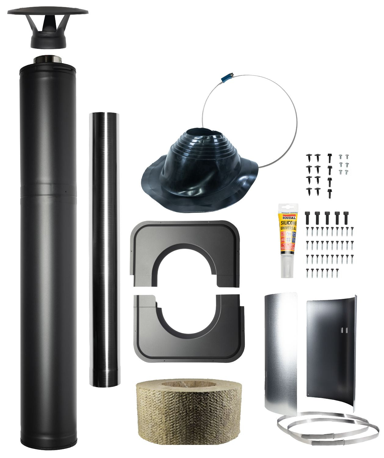 Harvia WHP1500M Black Steel Sauna Chimney